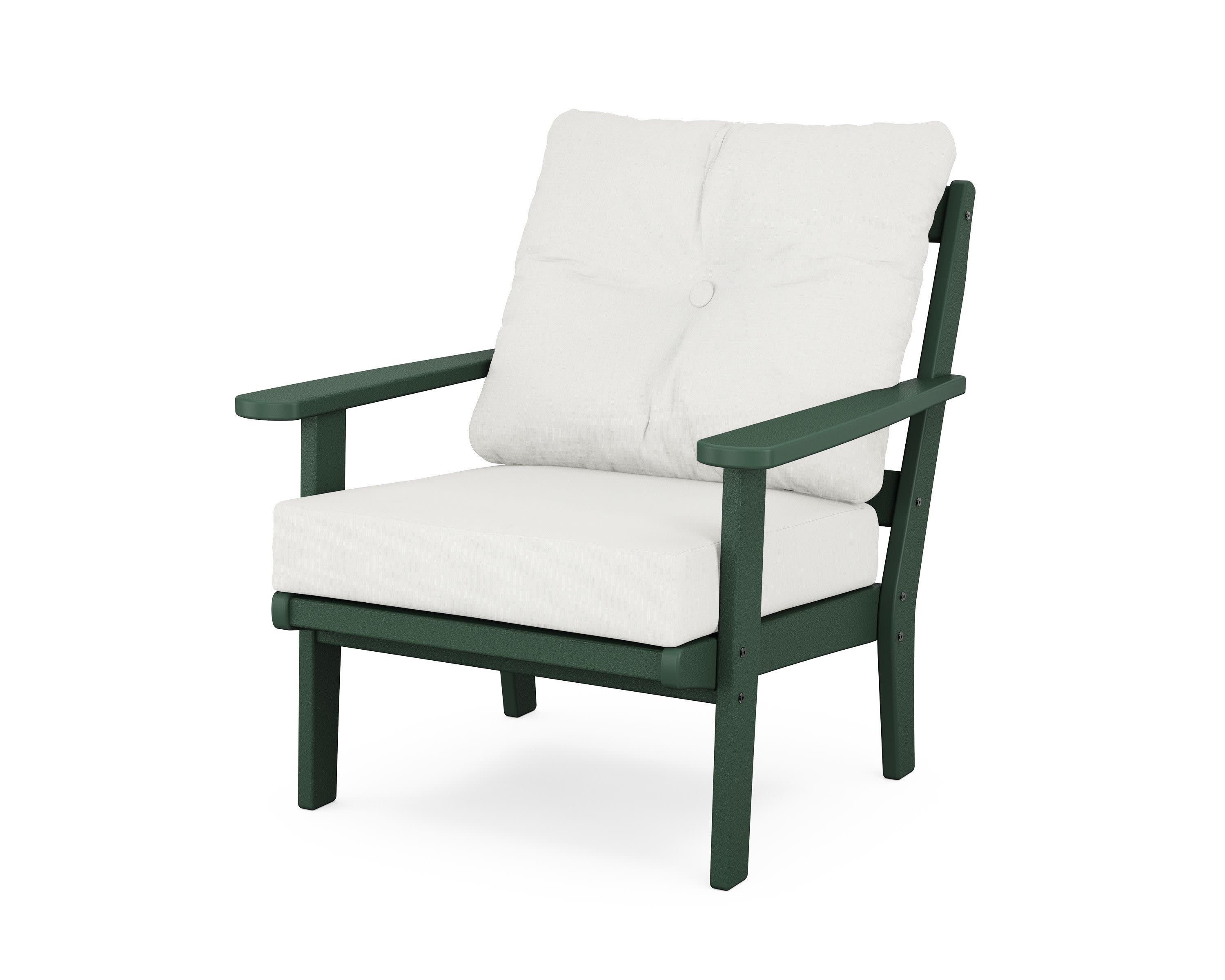 Cape Cod Deep Seating Chair in Rainforest Canopy / Natural Linen