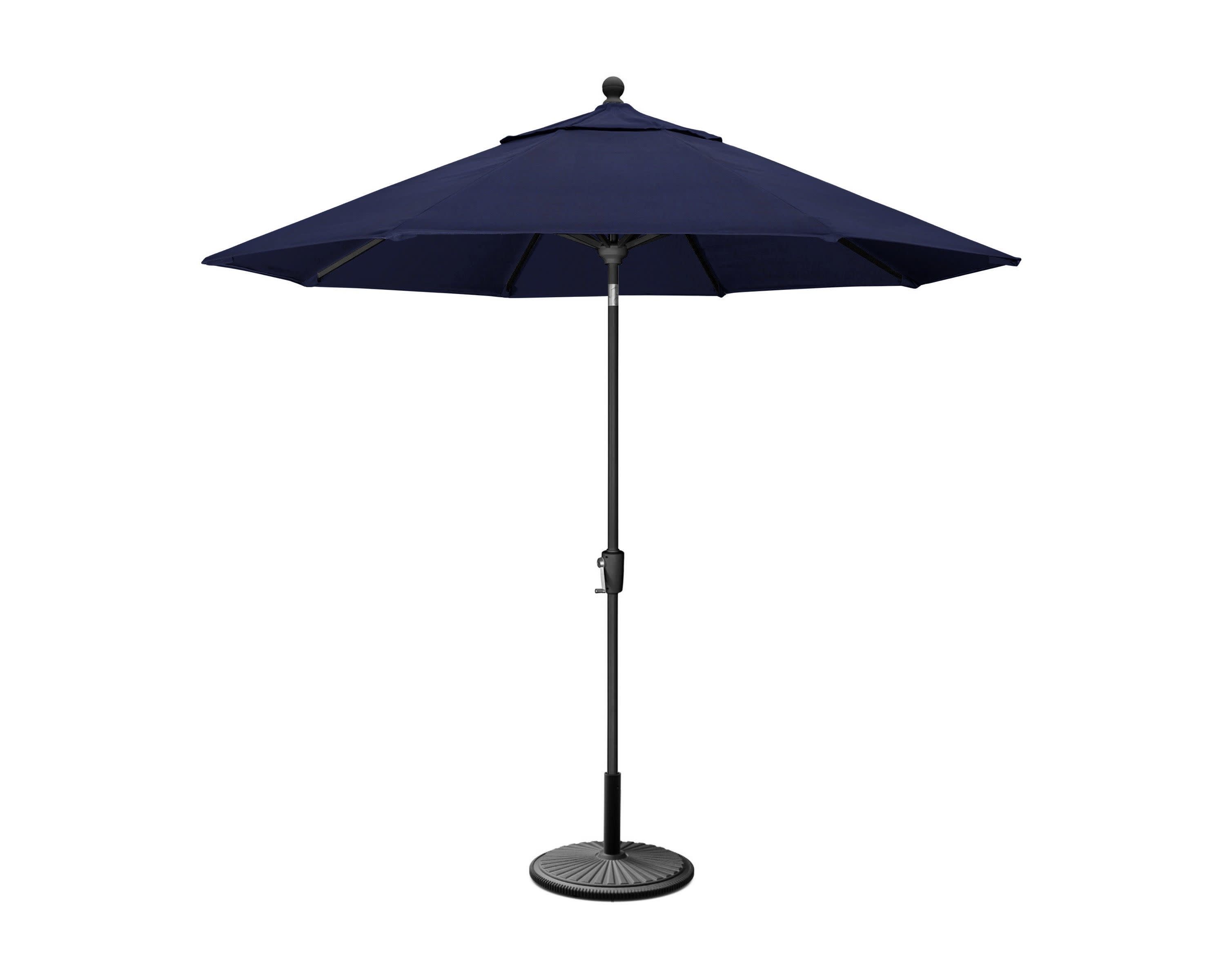 9' Tilt Market Umbrella & Base in Black / Navy