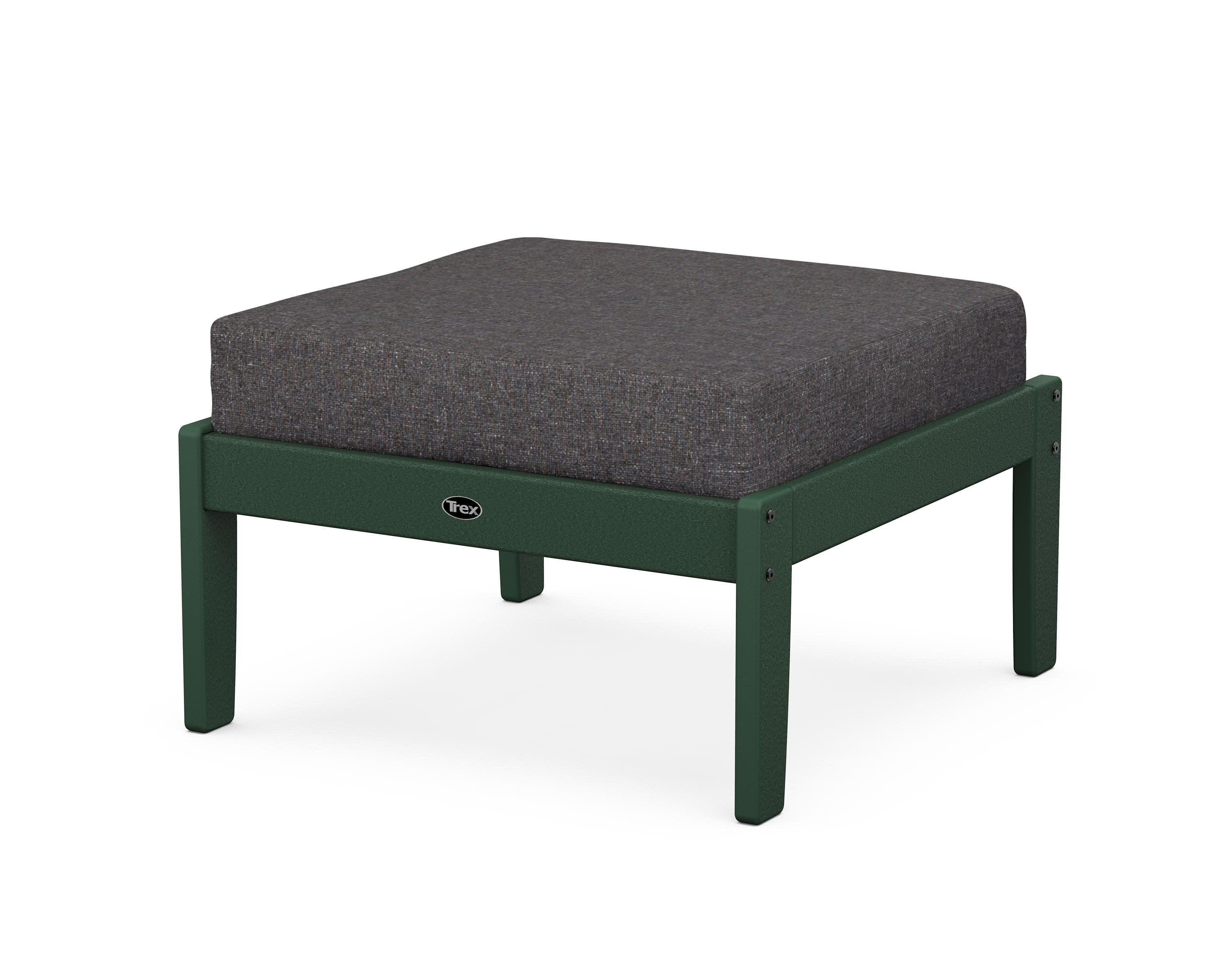 Yacht Club Deep Seating Ottoman in Rainforest Canopy / Ash Charcoal