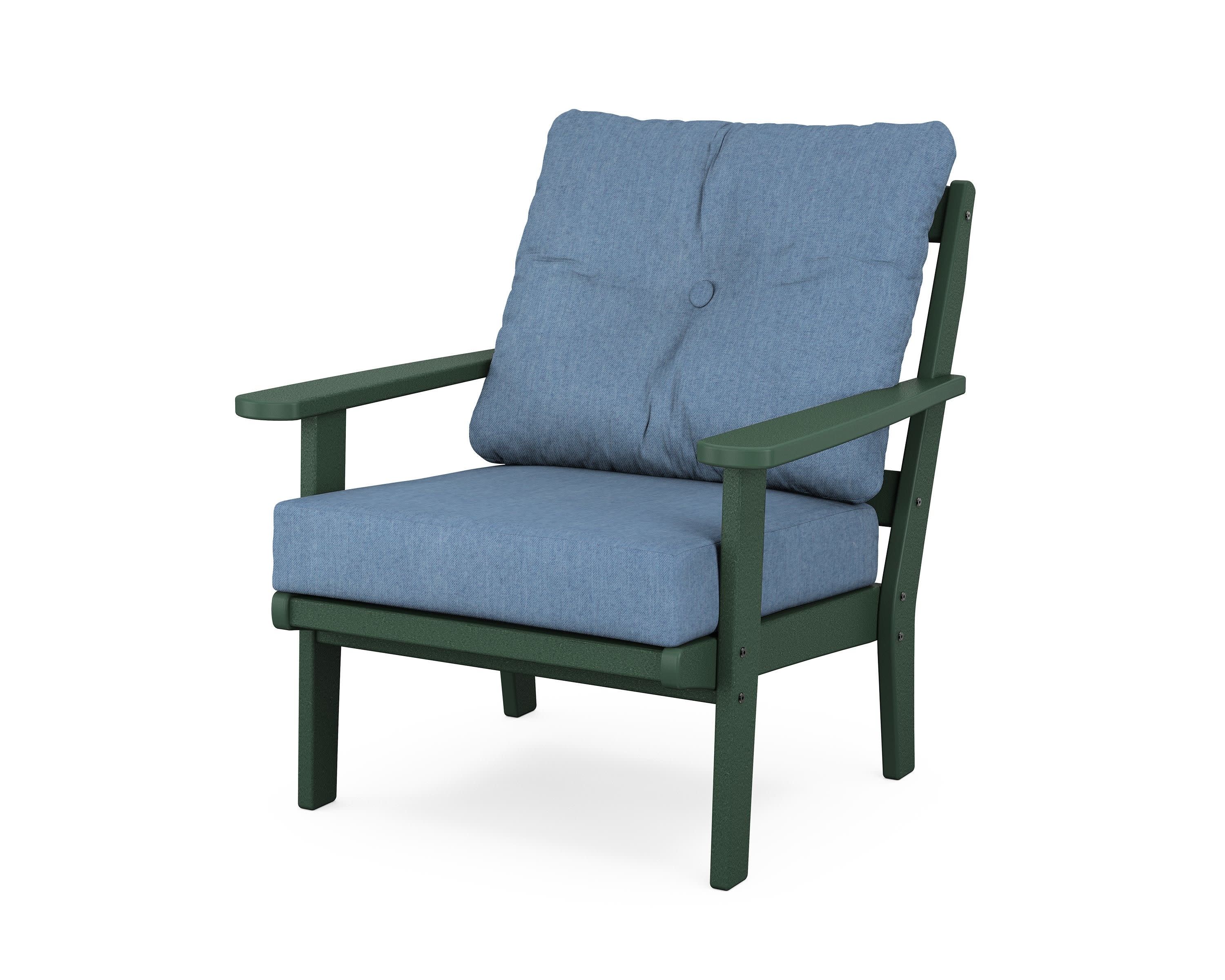 Cape Cod Deep Seating Chair in Rainforest Canopy / Sky Blue