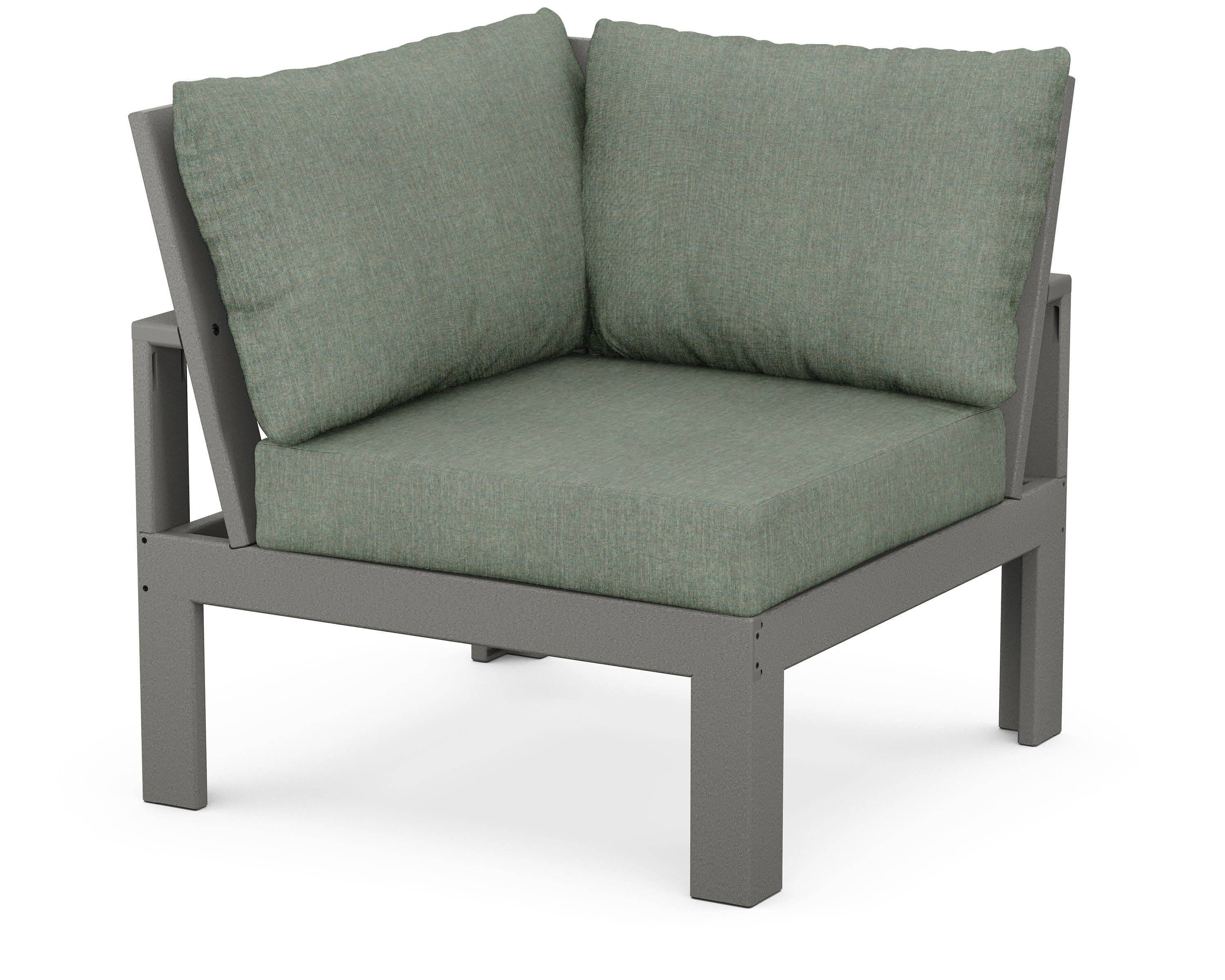 Modular Corner Chair in Slate Grey / Cast Sage