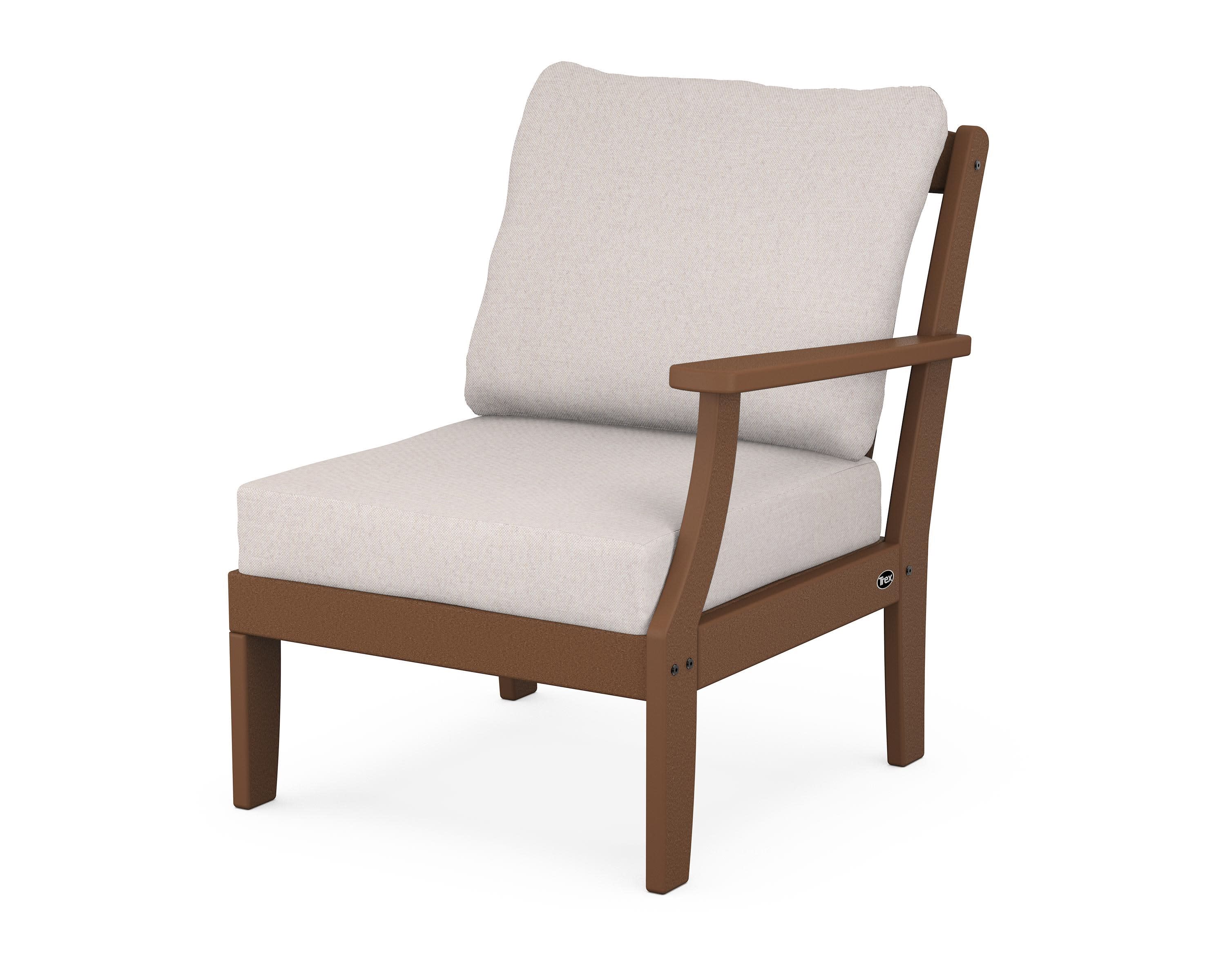 Yacht Club Modular Right Arm Chair in Tree House / Dune Burlap