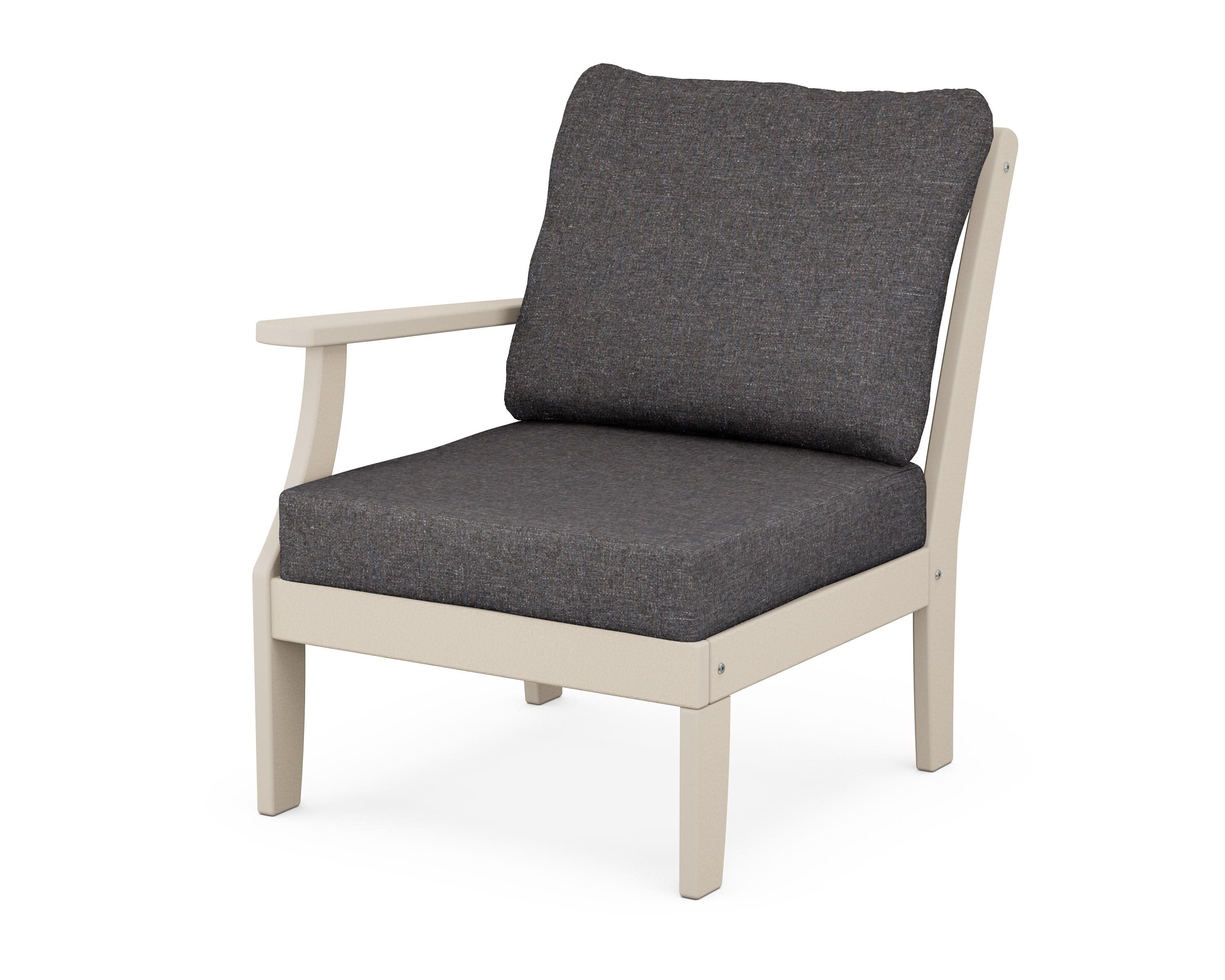 Yacht Club Modular Left Arm Chair in Sand Castle / Ash Charcoal