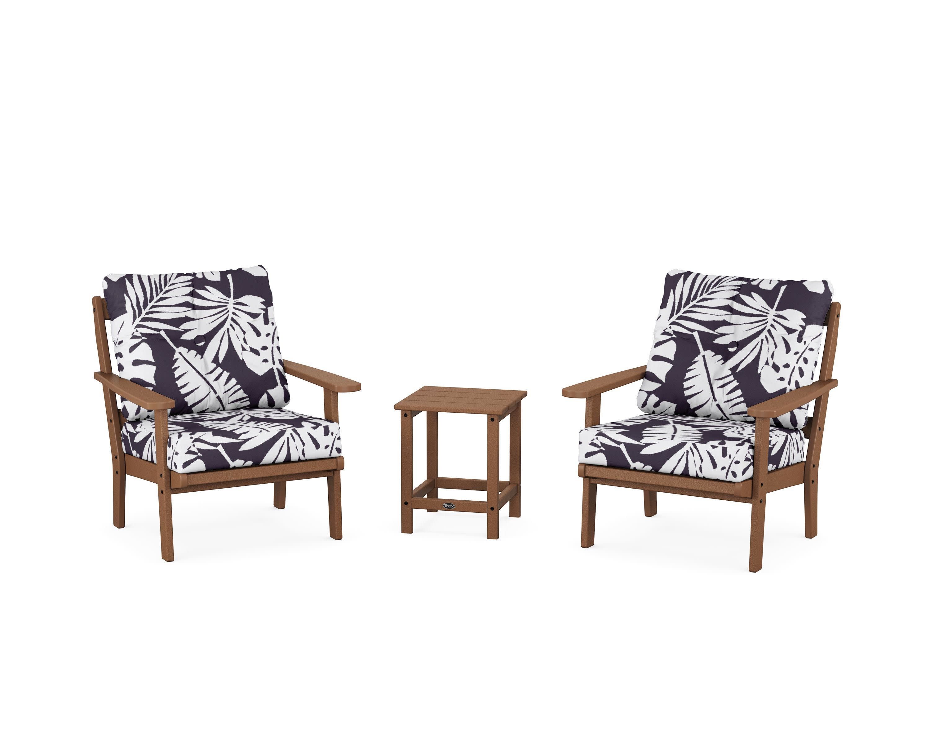 Cape Cod 3-Piece Deep Seating Set in Tree House / Leaf Navy