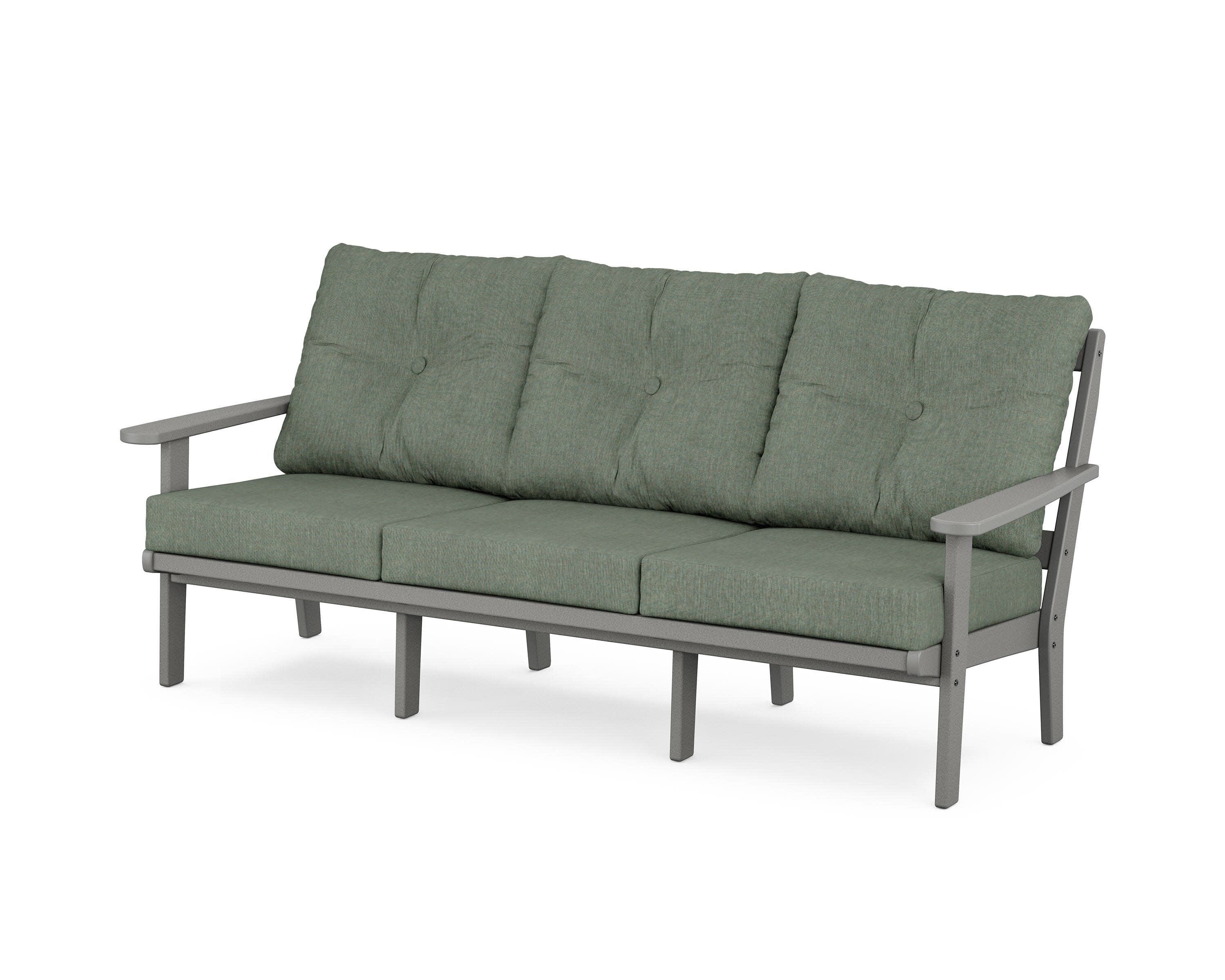 Cape Cod Deep Seating Sofa in Stepping Stone / Cast Sage