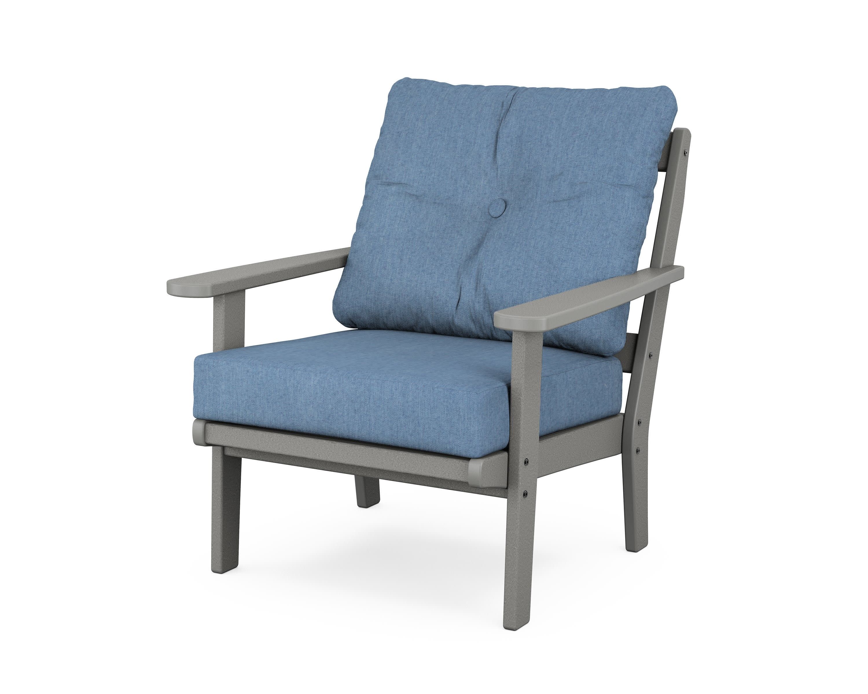 Cape Cod Deep Seating Chair in Stepping Stone / Sky Blue