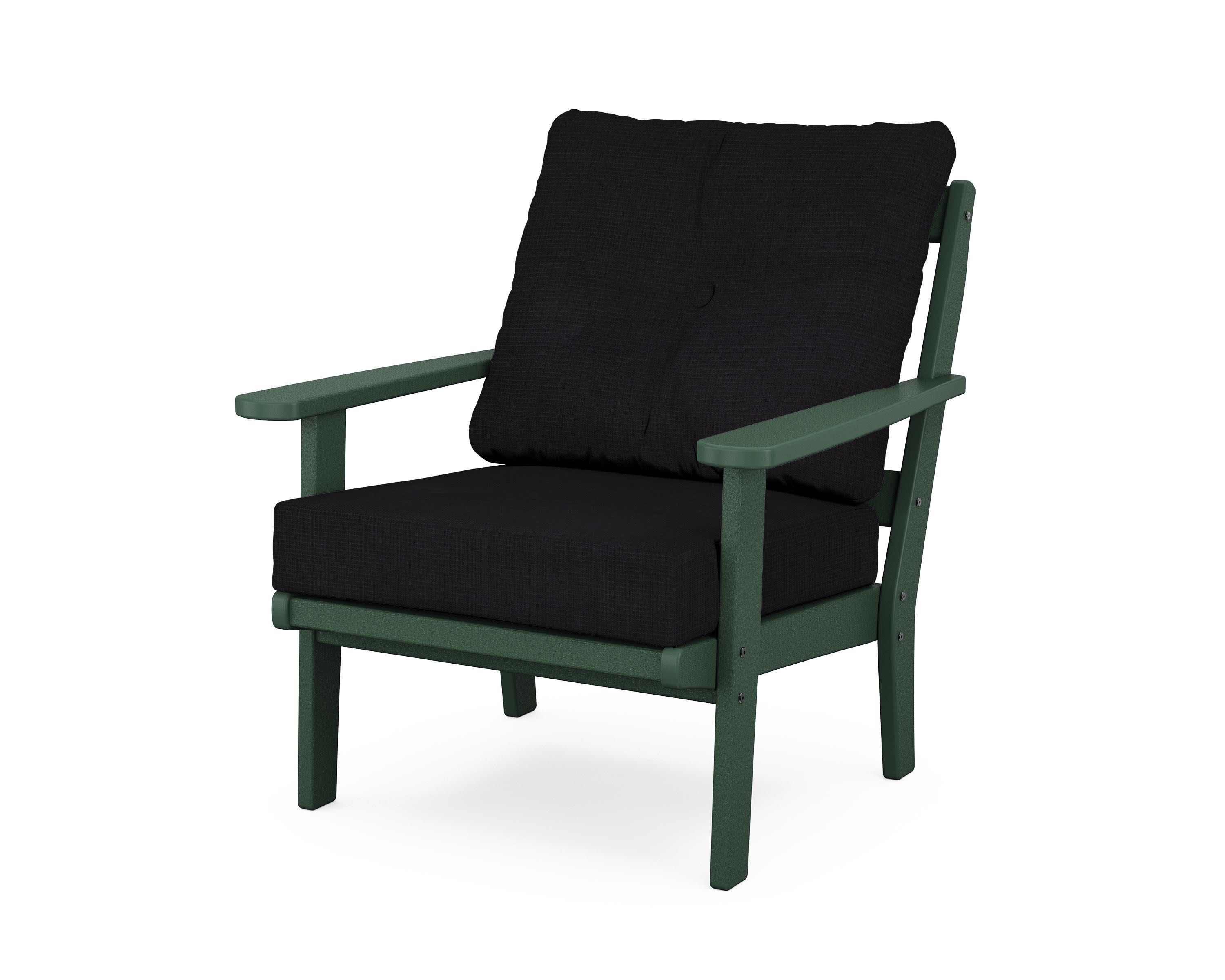 Cape Cod Deep Seating Chair in Rainforest Canopy / Midnight Linen