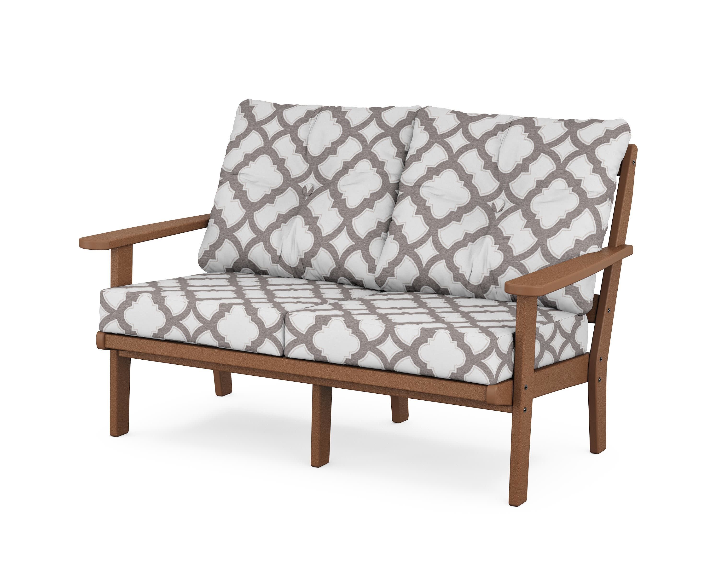 Cape Cod Deep Seating Loveseat in Tree House / Trellis Grey Mist