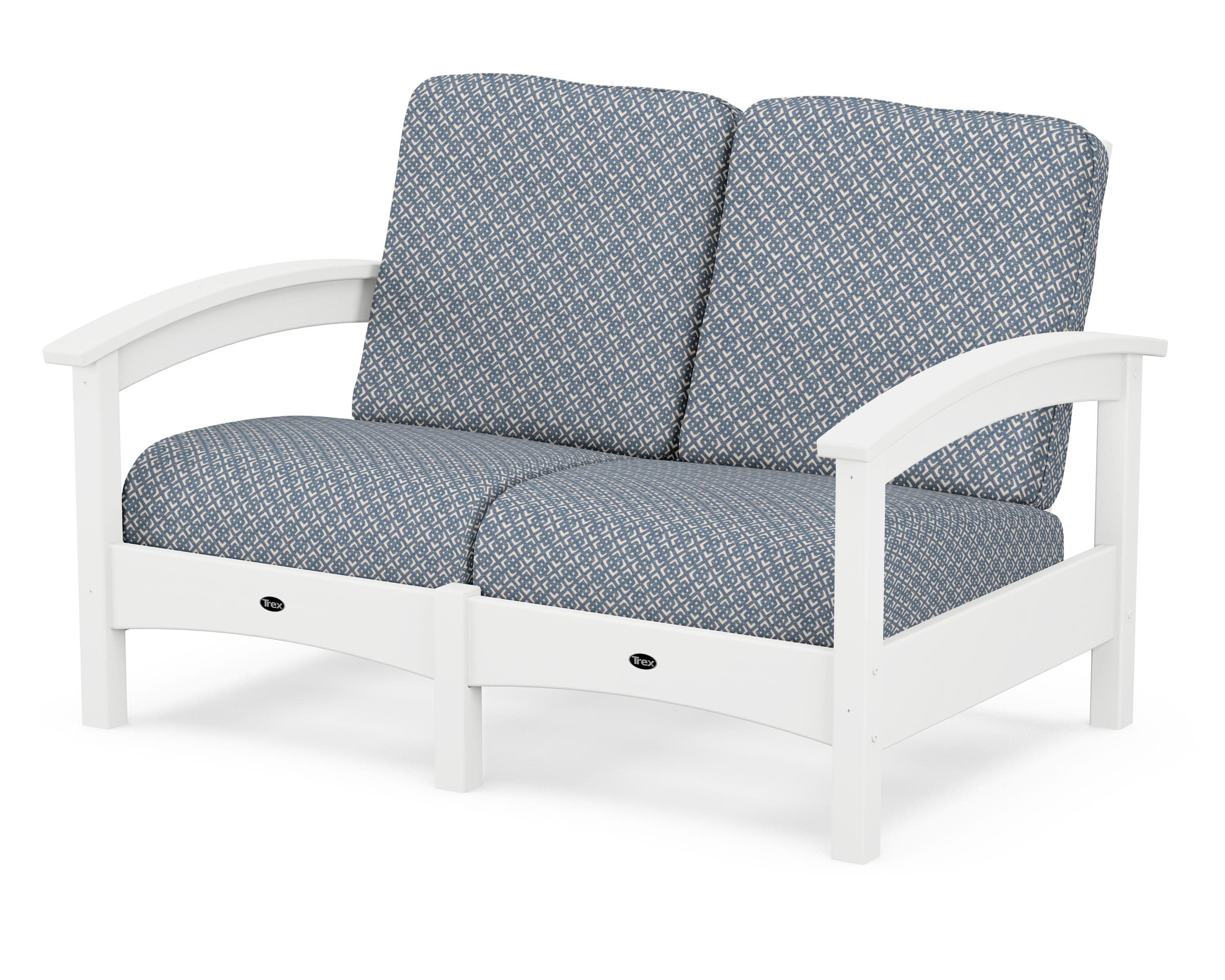 Rockport Club Loveseat in Classic White / Hopscotch