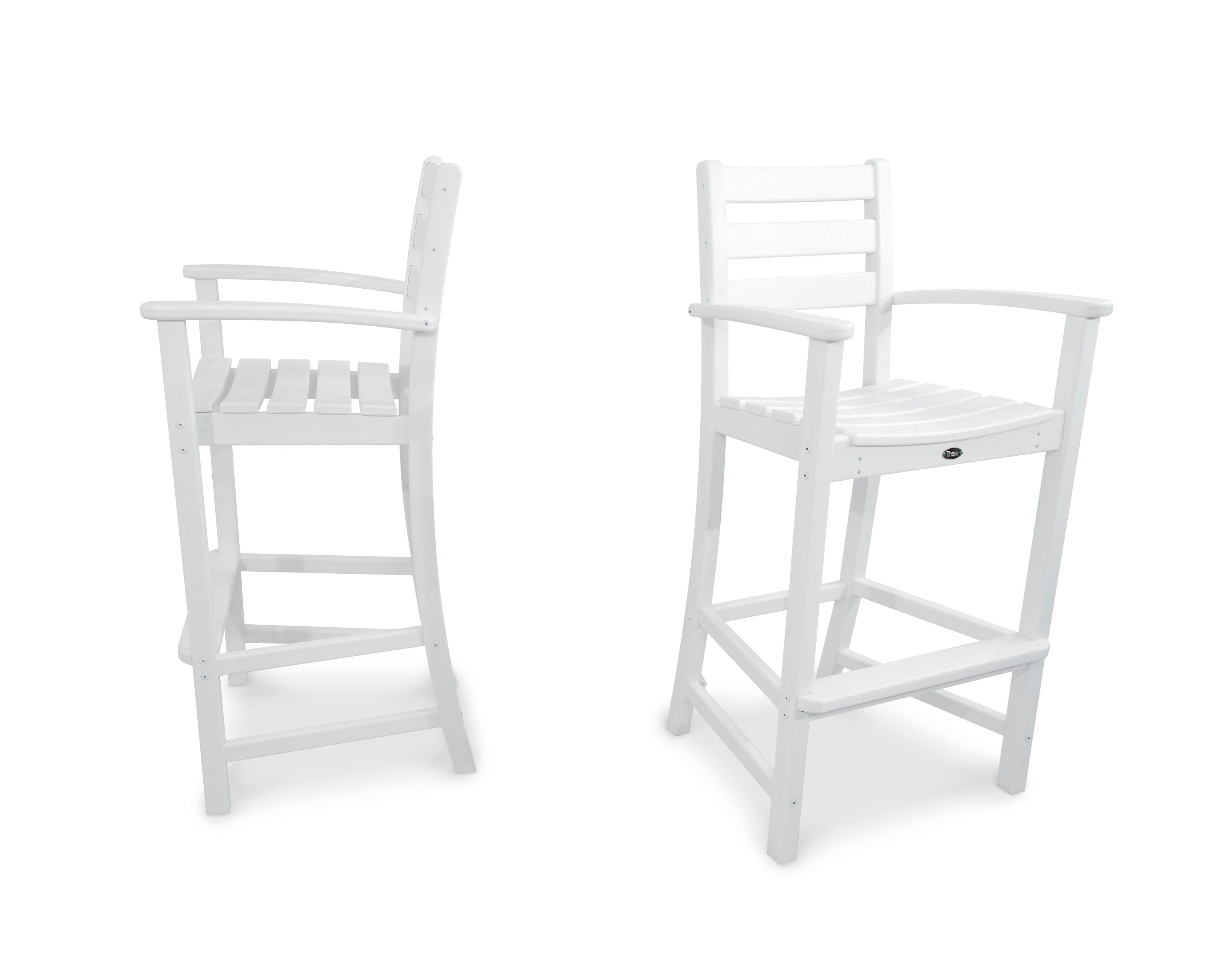 Monterey Bay 2-Piece Bar Chair Set in Classic White