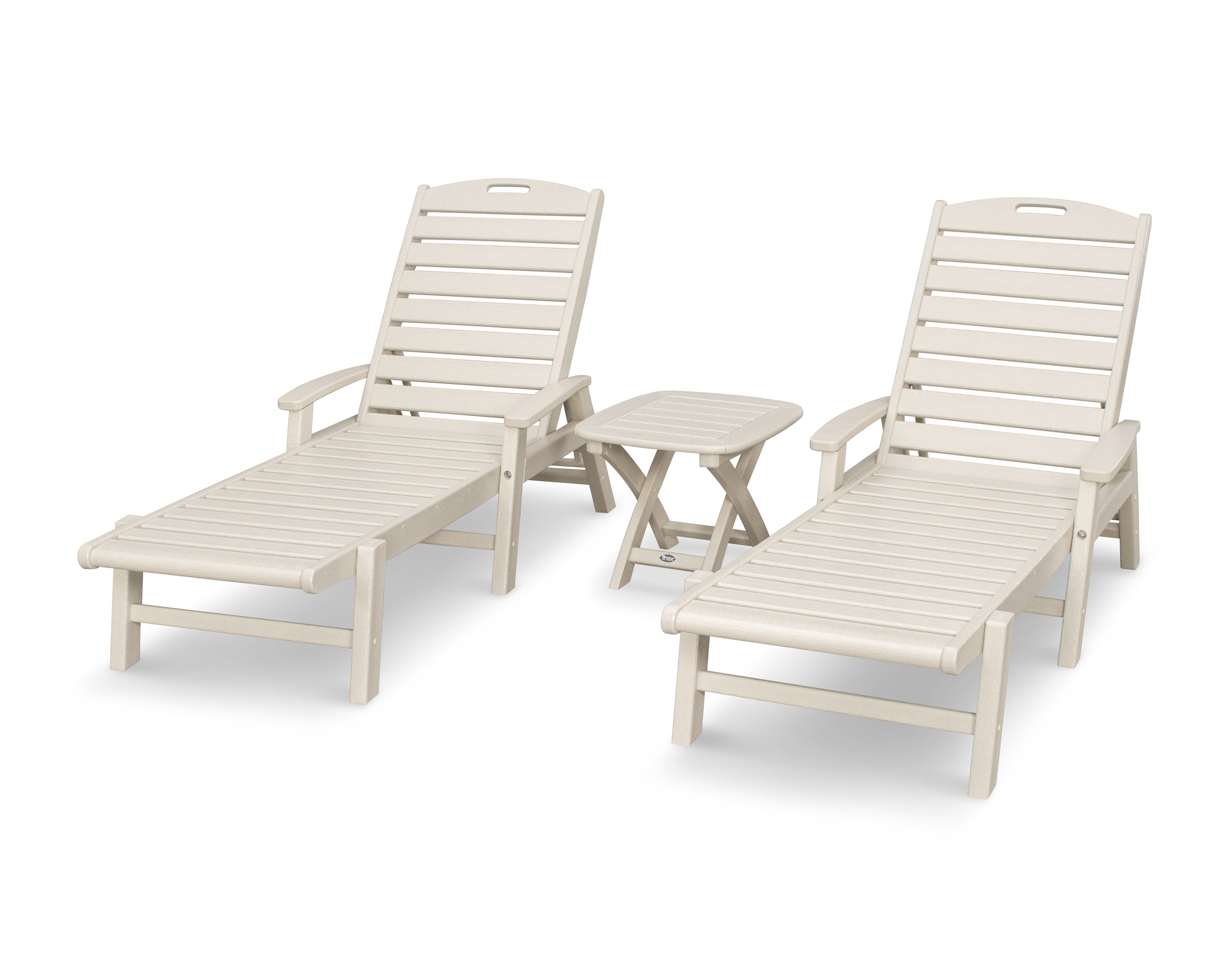 Yacht Club 3-Piece Chaise Set in Sand Castle