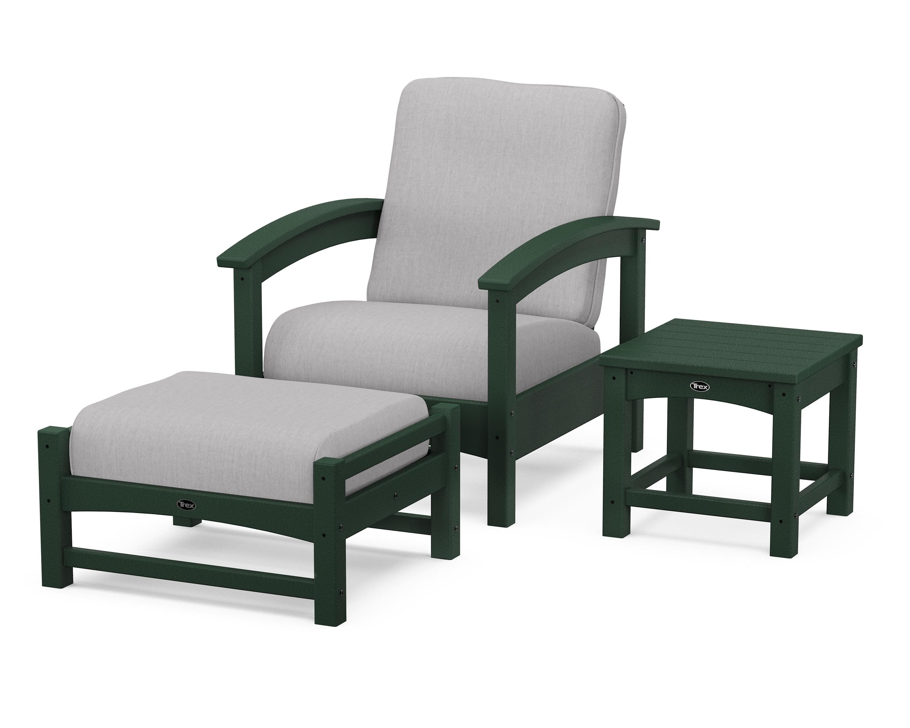 Rockport 3-Piece Deep Seating Set in Rainforest Canopy / Granite