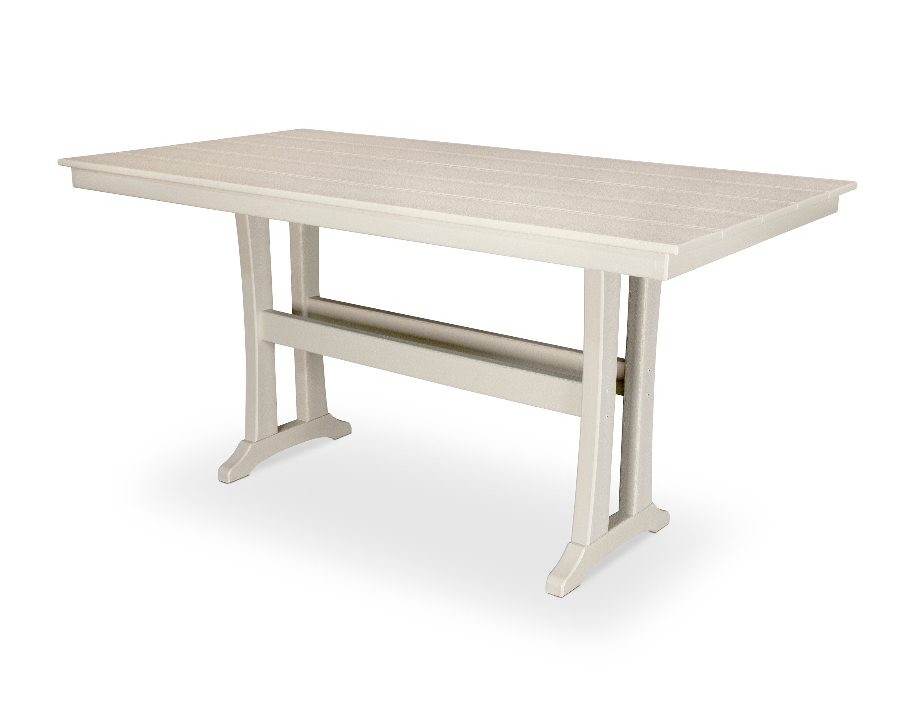 Farmhouse Trestle 37" x 72" Counter Table in Sand Castle
