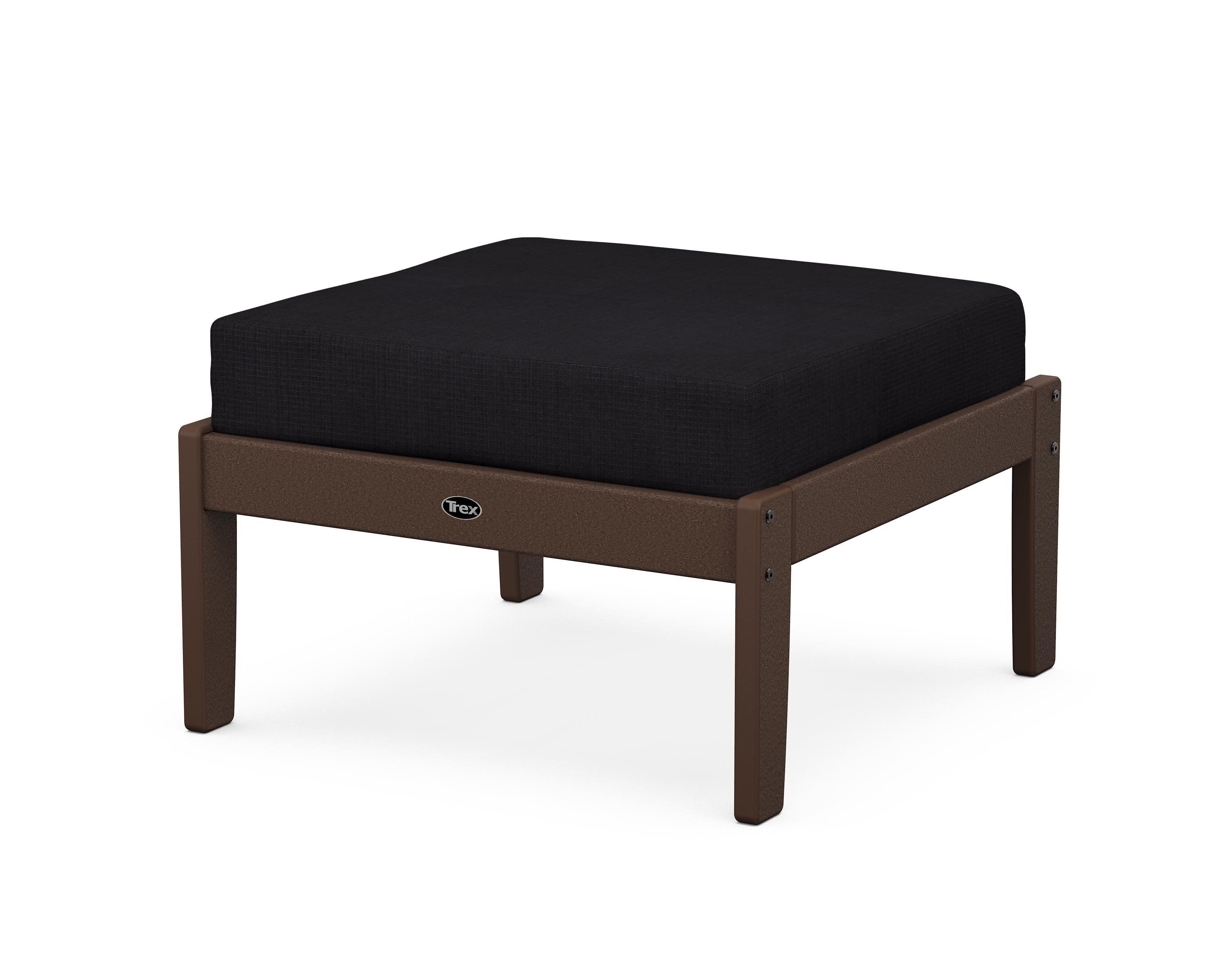 Yacht Club Deep Seating Ottoman in Vintage Lantern / Midnight Linen