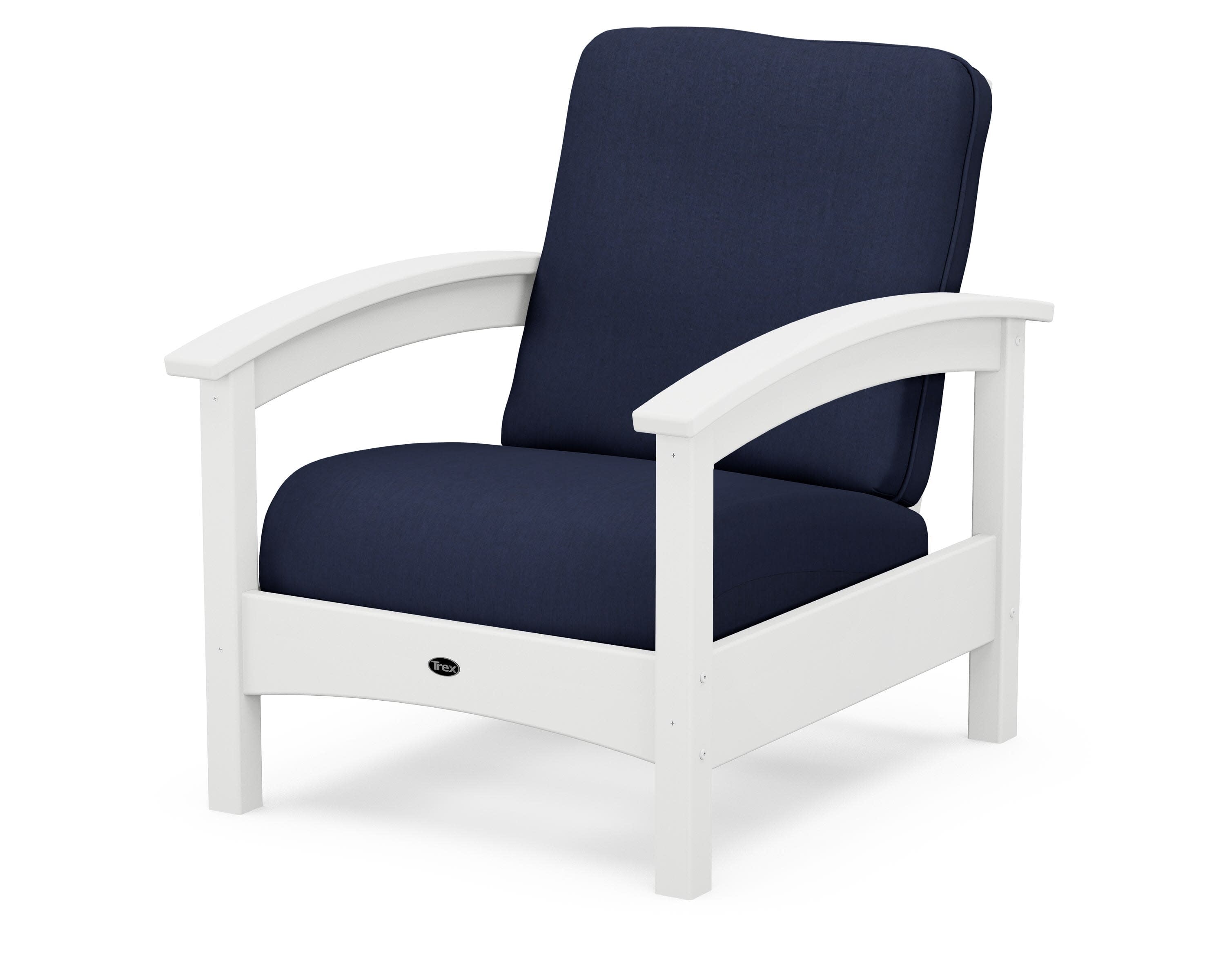 Rockport Club Chair in Classic White / Spectrum Indigo
