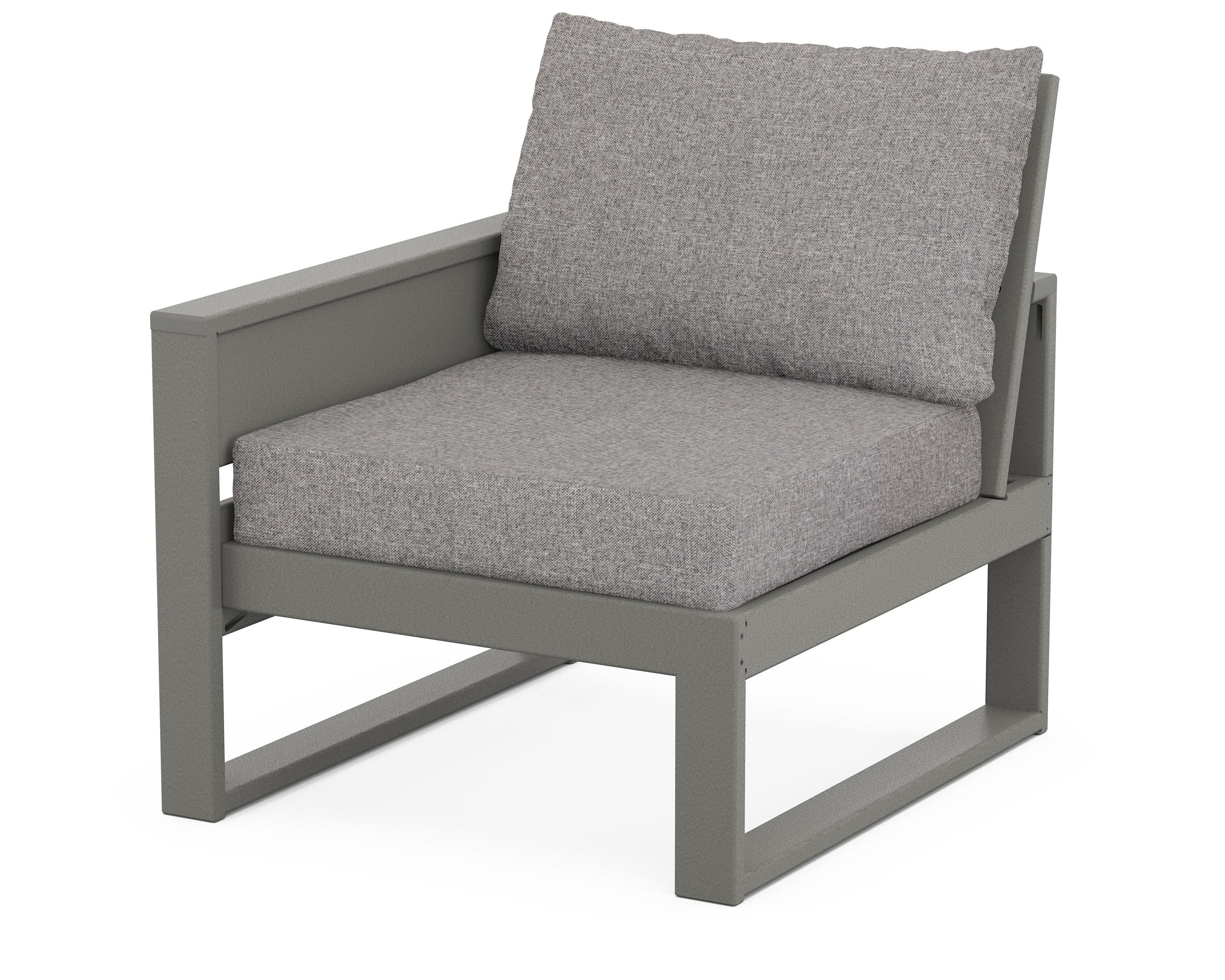 Eastport Modular Left Arm Chair in Stepping Stone / Grey Mist