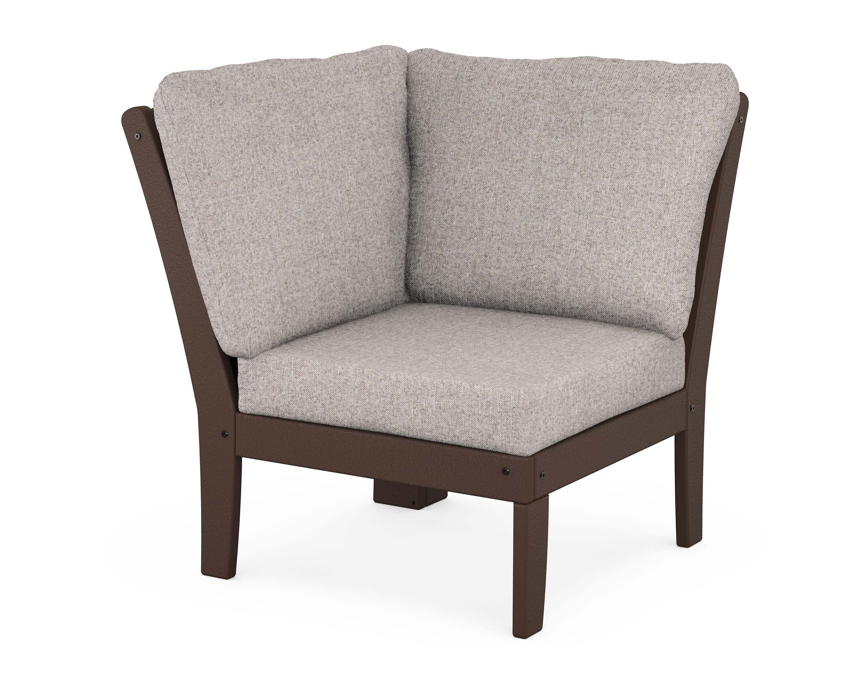 Yacht Club Modular Corner Chair in Vintage Lantern / Weathered Tweed
