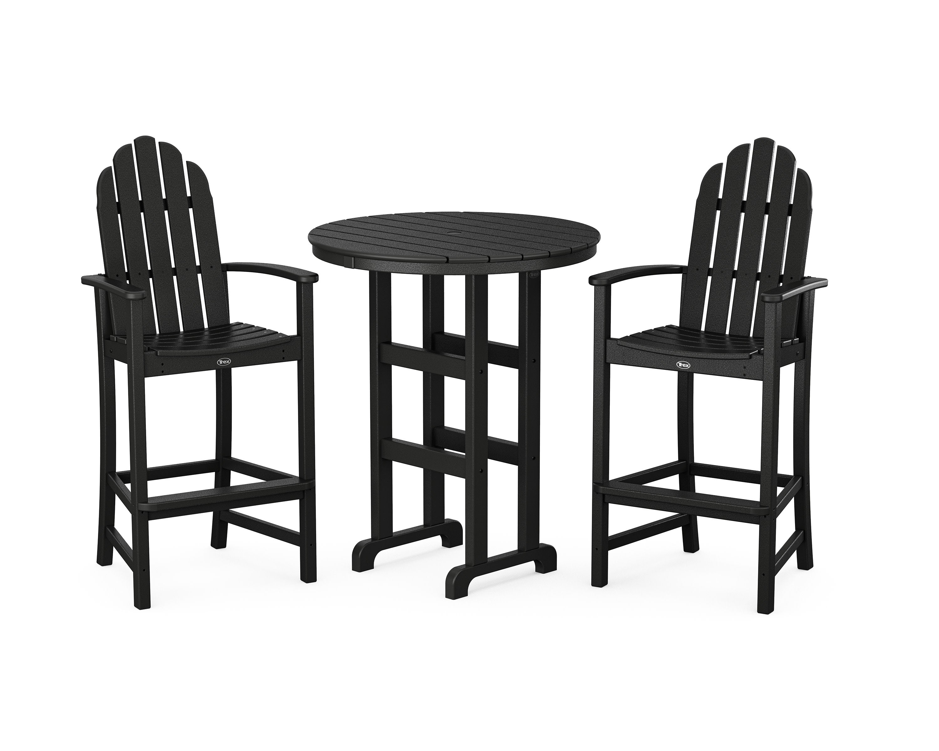 Cape Cod 3-Piece Round Bar Set in Charcoal Black