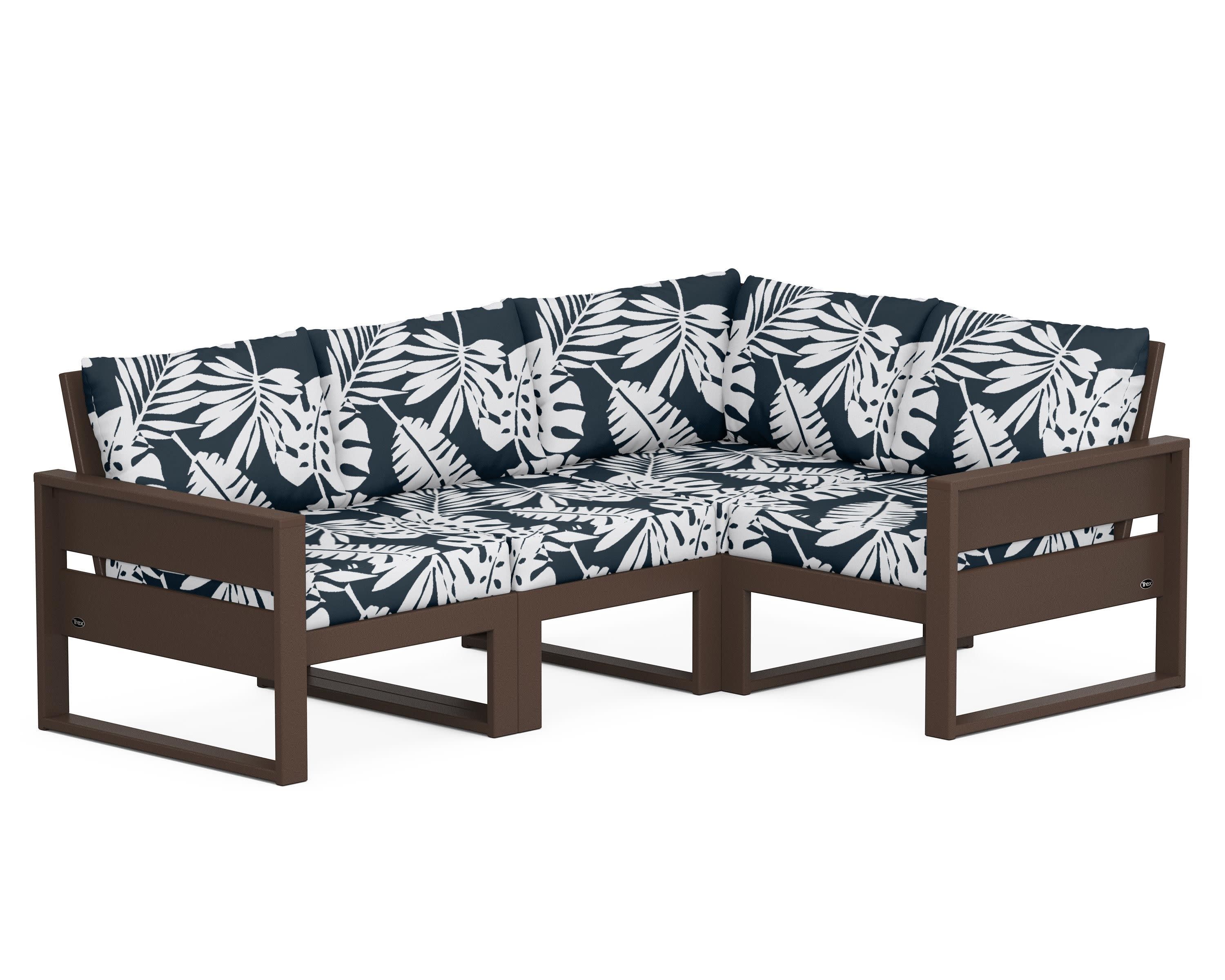 Eastport 4- Piece Sectional in Vintage Lantern / Leaf Marine Indigo