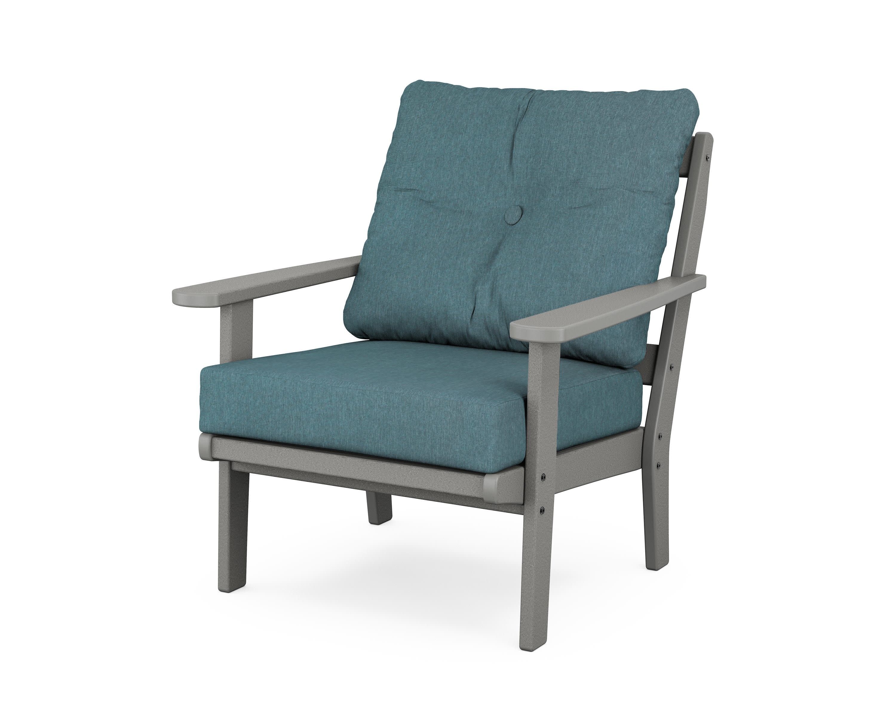 Cape Cod Deep Seating Chair in Stepping Stone / Ocean Teal