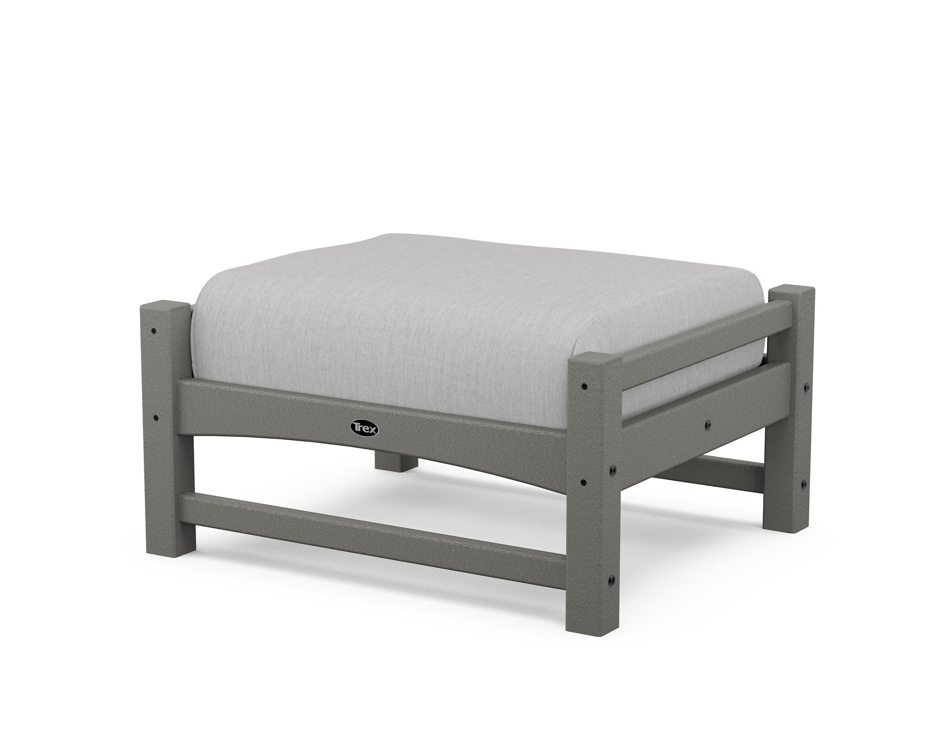 Rockport Club Ottoman in Stepping Stone / Granite