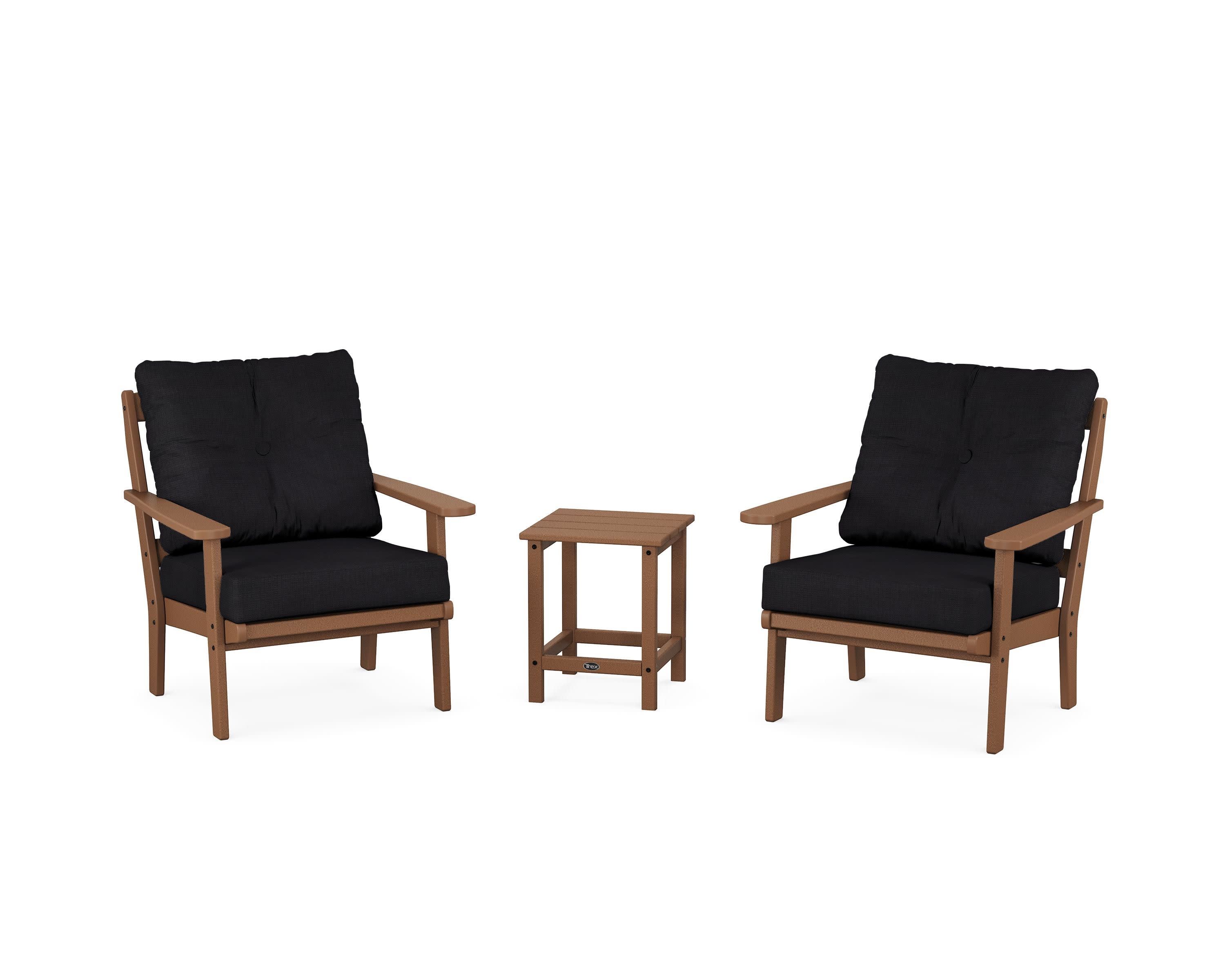Cape Cod 3-Piece Deep Seating Set in Tree House / Midnight Linen