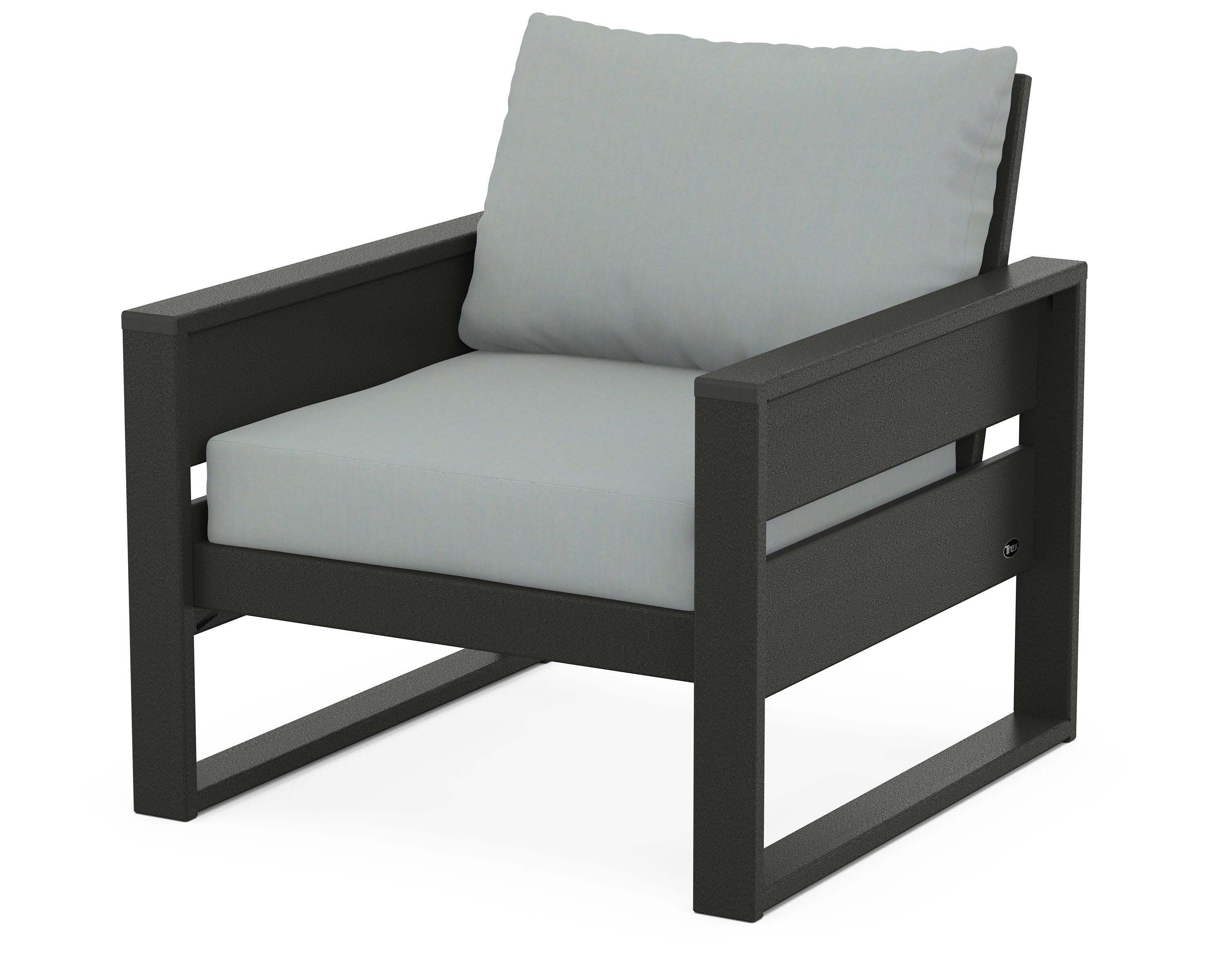 Eastport Club Chair in Charcoal Black / Spa