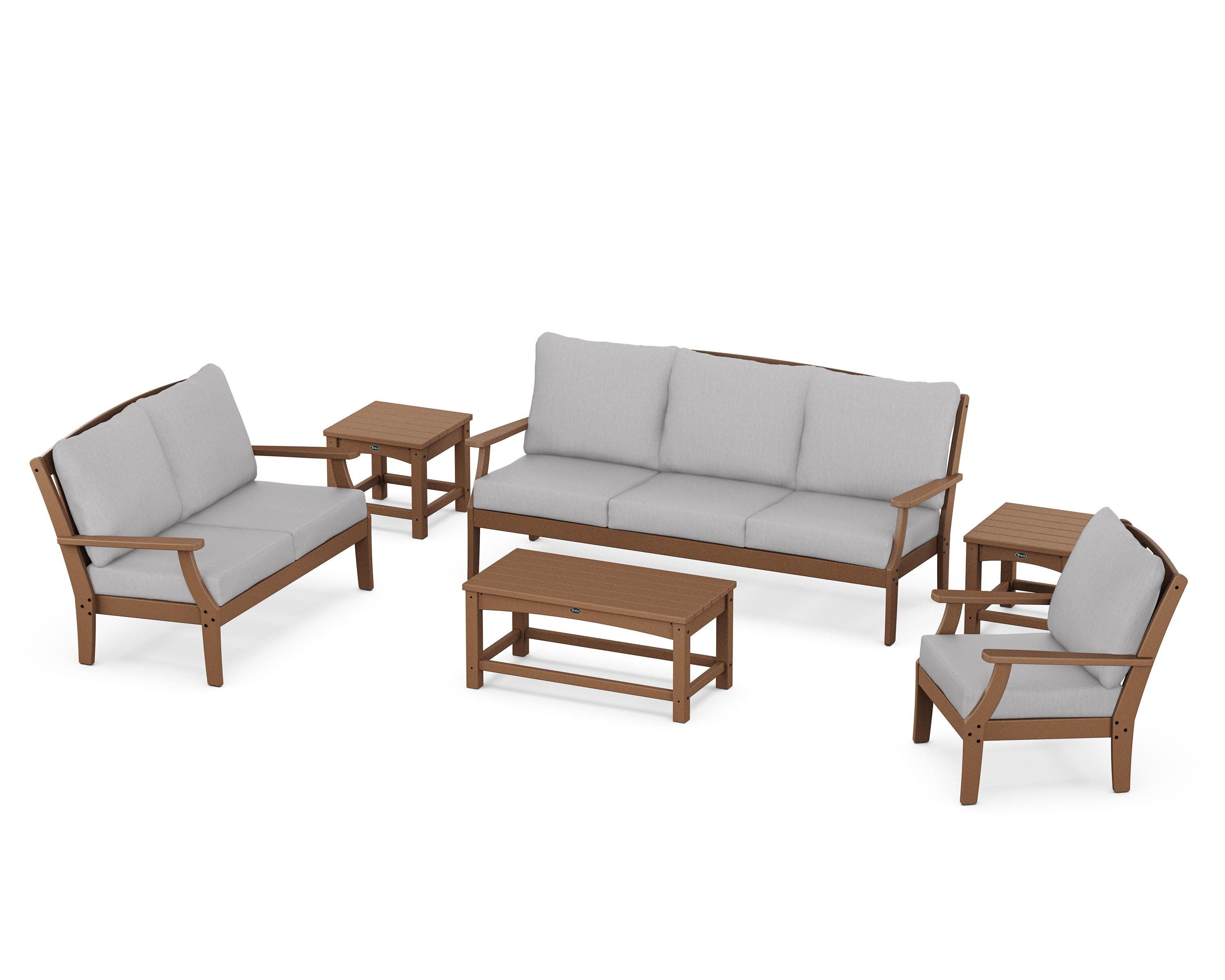 Yacht Club 6-Piece Deep Seating Set in Tree House / Granite