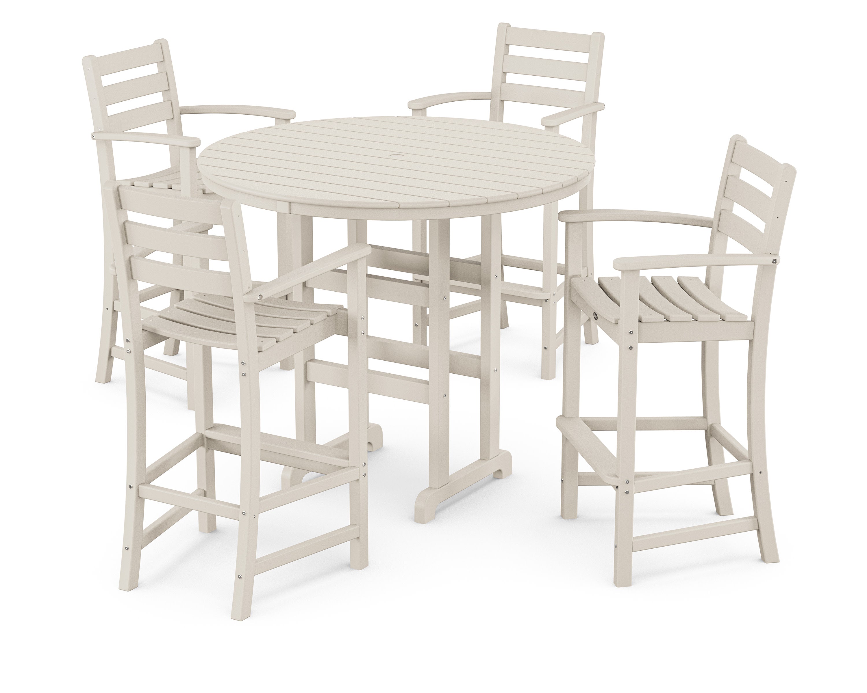 Monterey Bay 5-Piece Round Bar Set in Sand Castle