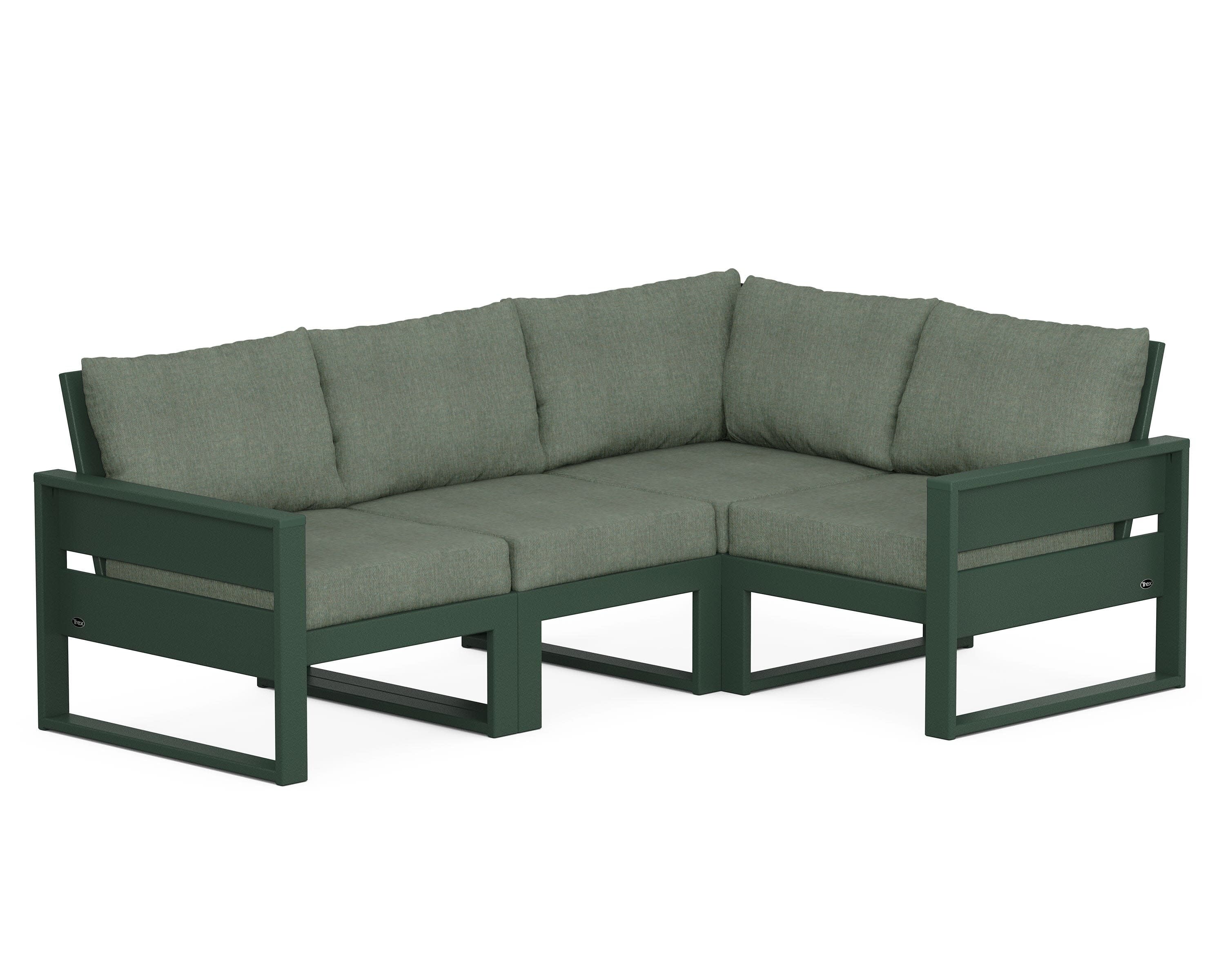 Eastport 4- Piece Sectional in Rainforest Canopy / Cast Sage