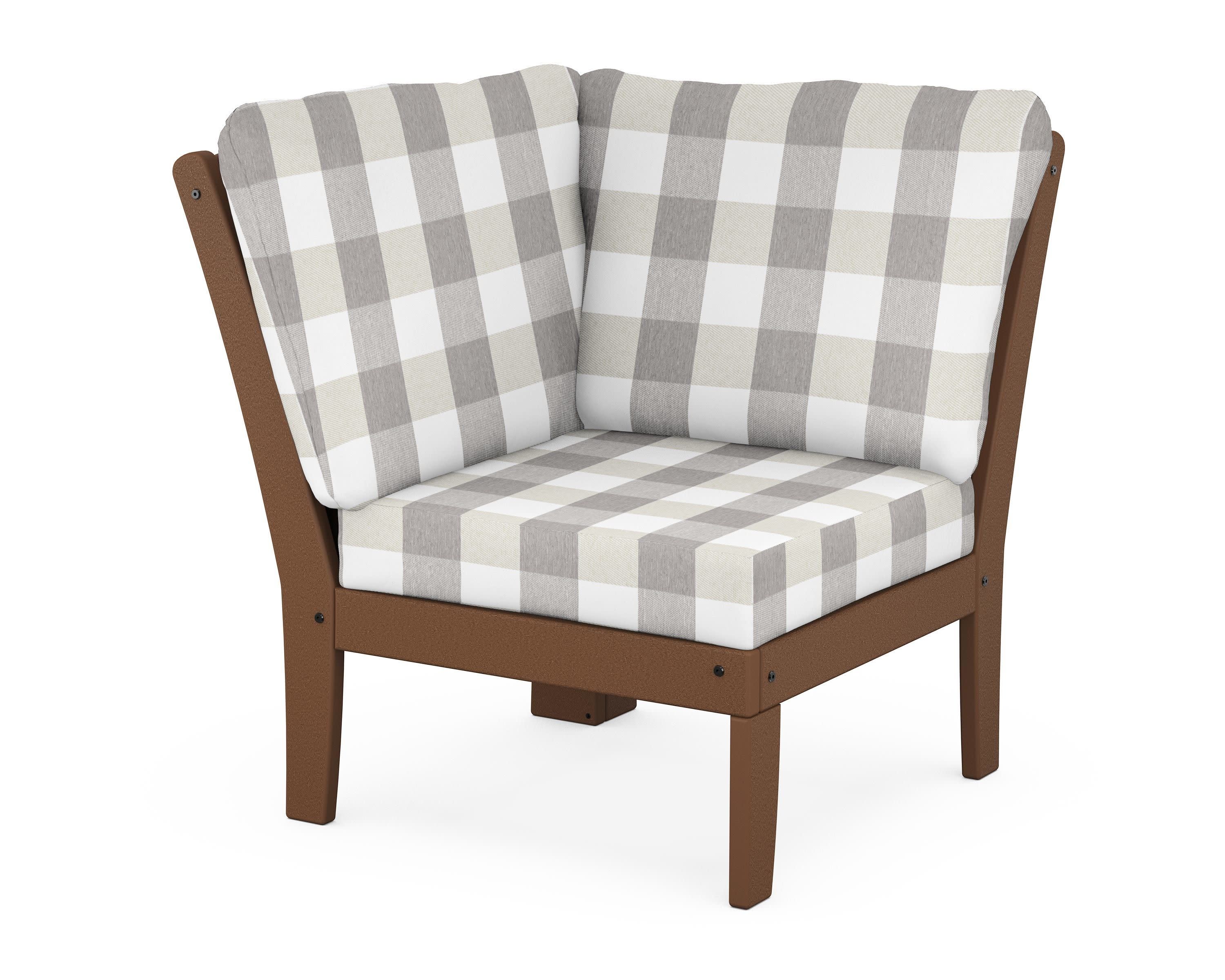 Yacht Club Modular Corner Chair in Tree House / Buffalo Plaid Grey Mist