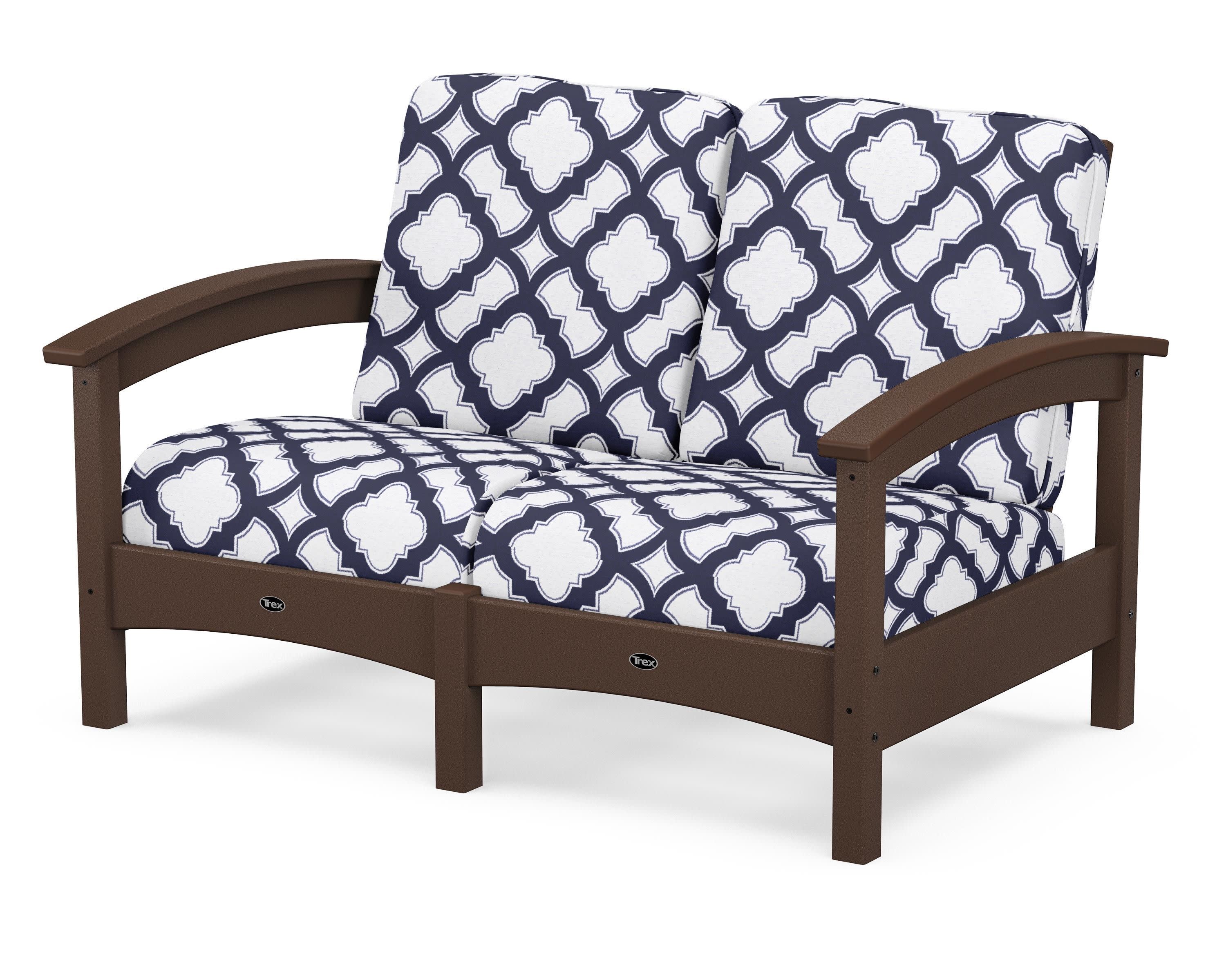 Rockport Club Loveseat in Vintage Lantern / Trellis Navy