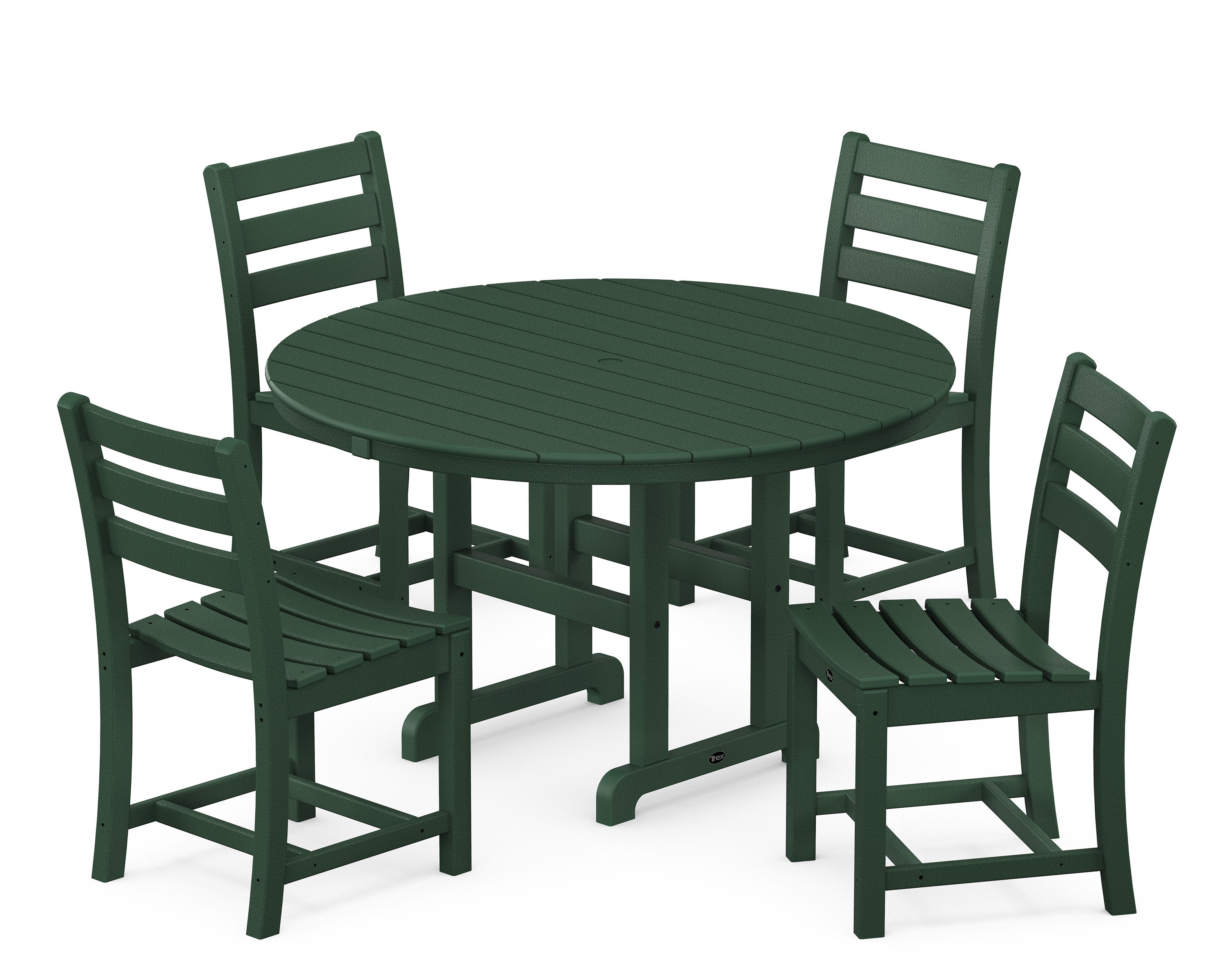 Monterey Bay 5-Piece Round Side Chair Dining Set in Rainforest Canopy