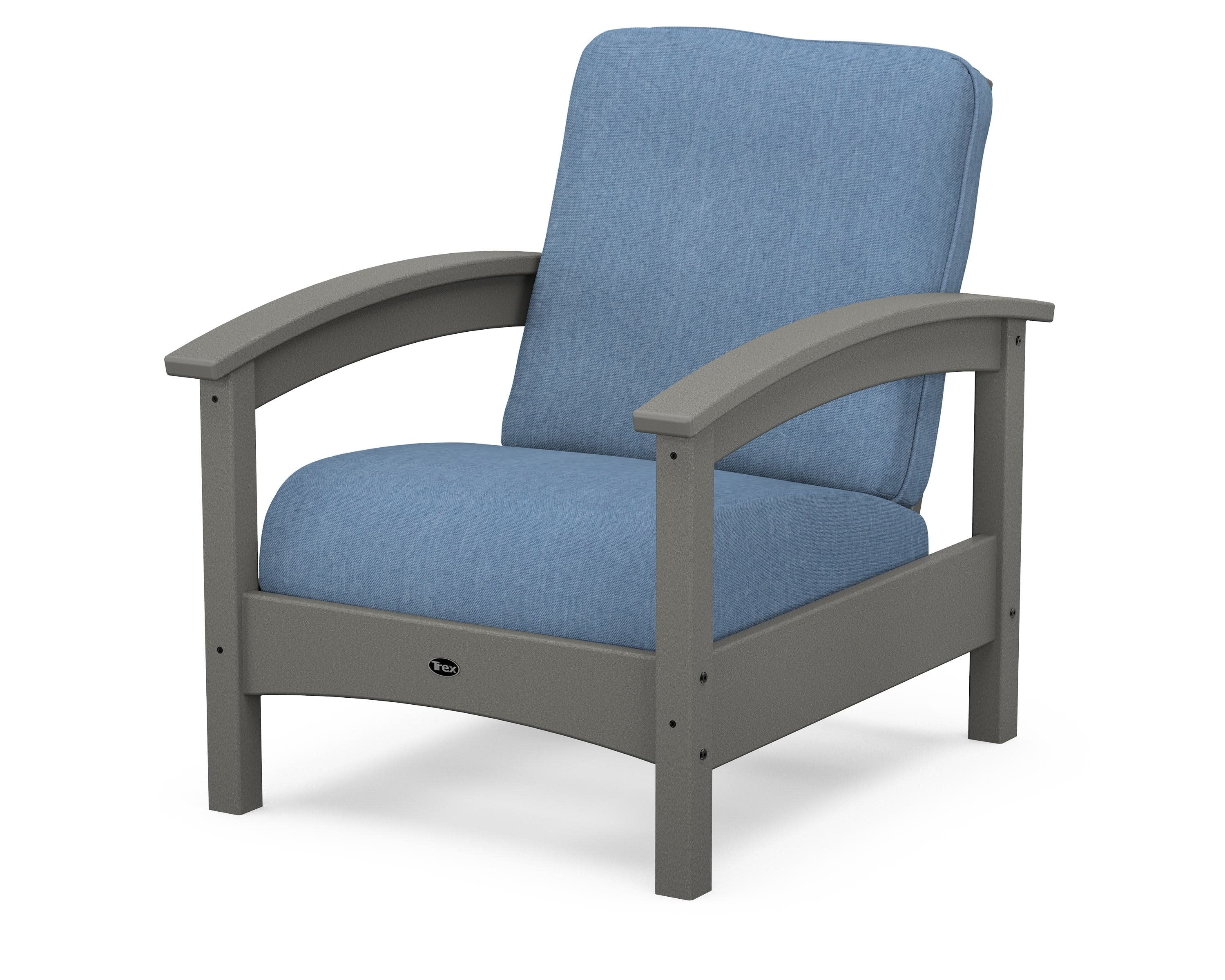 Rockport Club Chair in Stepping Stone / Sky Blue