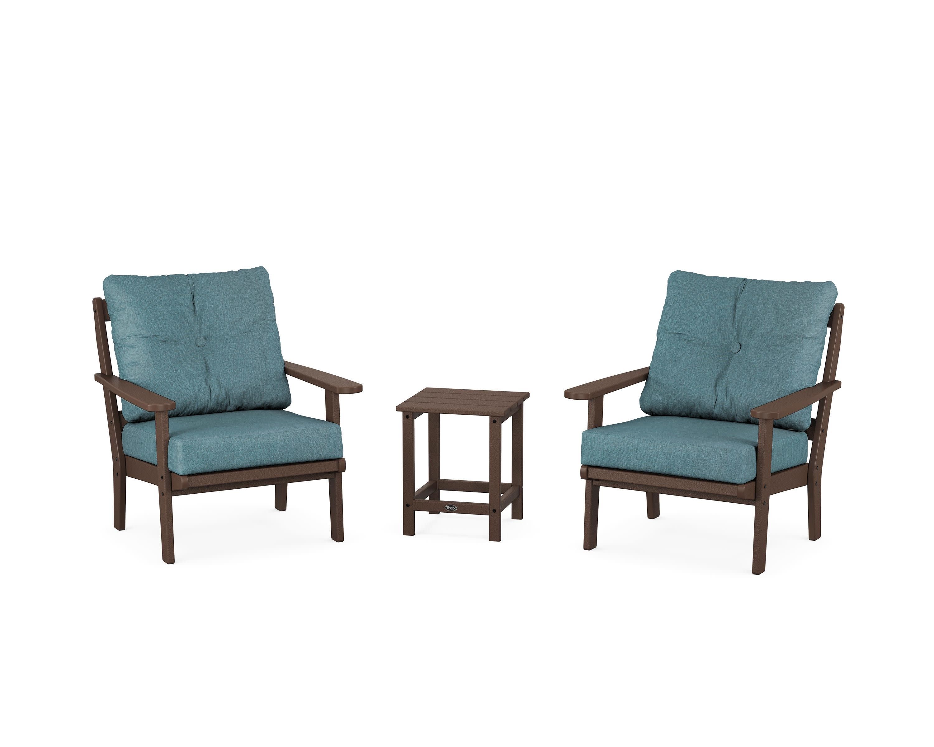Cape Cod 3-Piece Deep Seating Set in Vintage Lantern / Ocean Teal