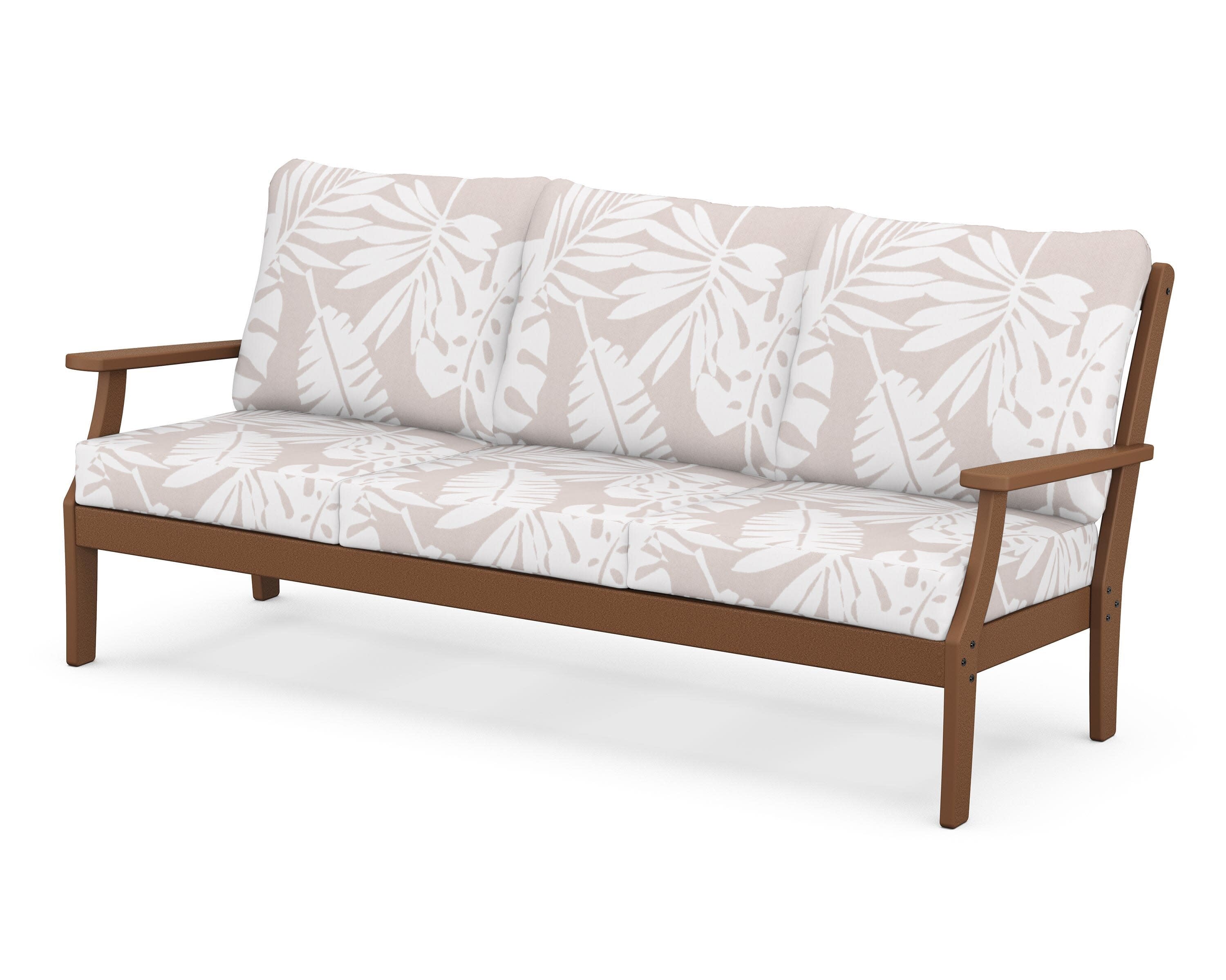 Yacht Club Deep Seating Sofa in Tree House / Leaf Dune Burlap