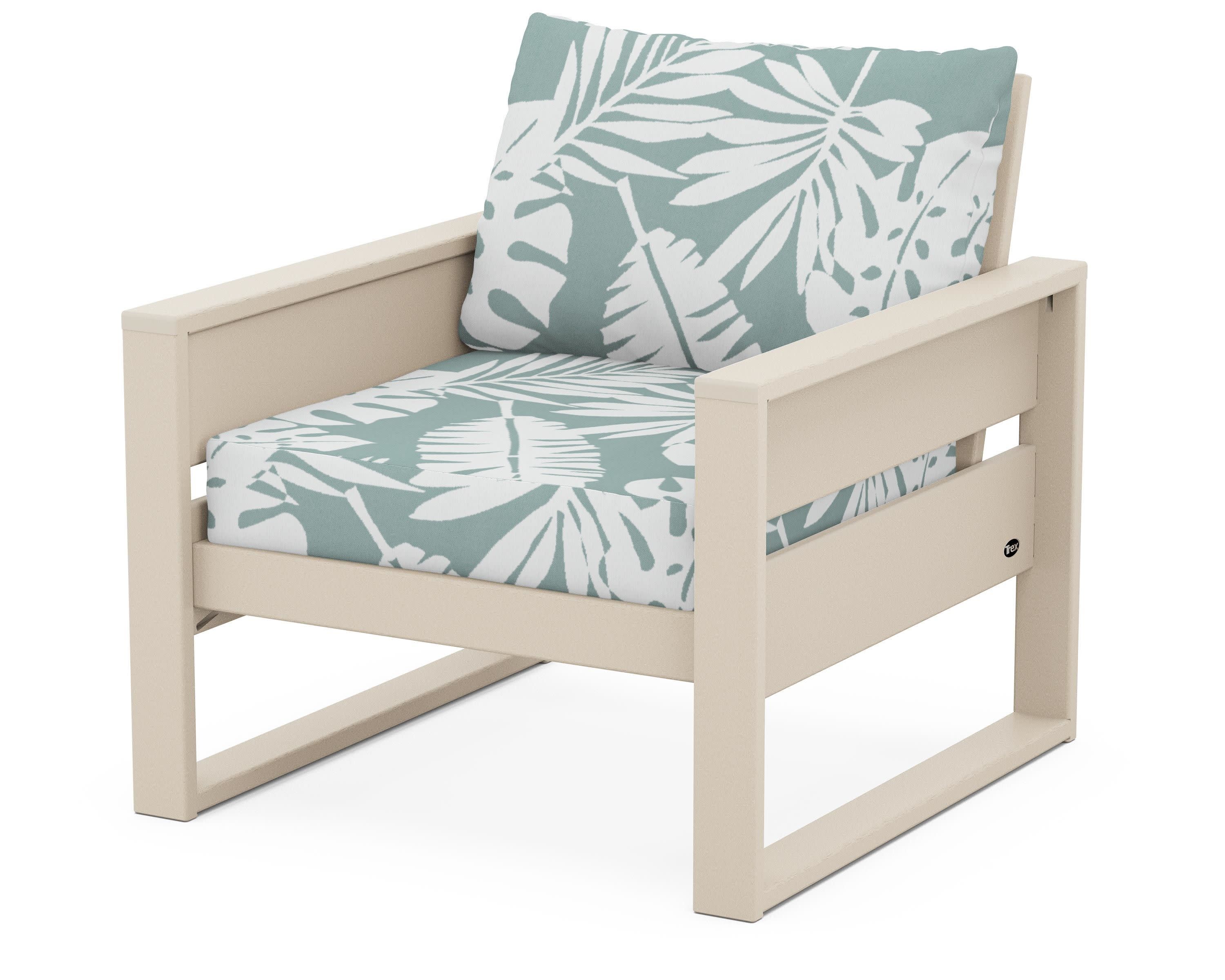 Eastport Club Chair in Sand Castle / Leaf Glacier Spa