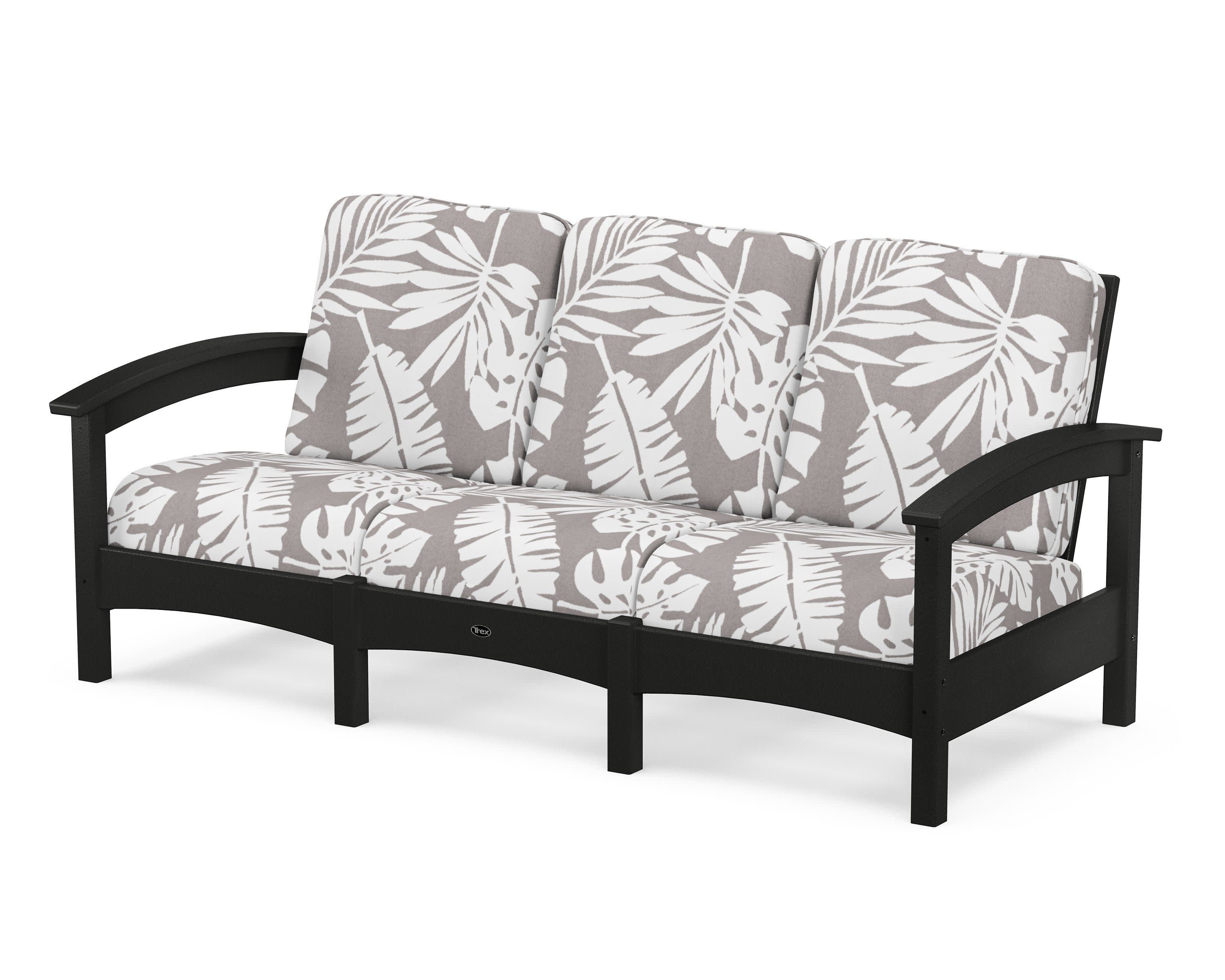 Rockport Club Sofa in Charcoal Black / Leaf Grey Mist