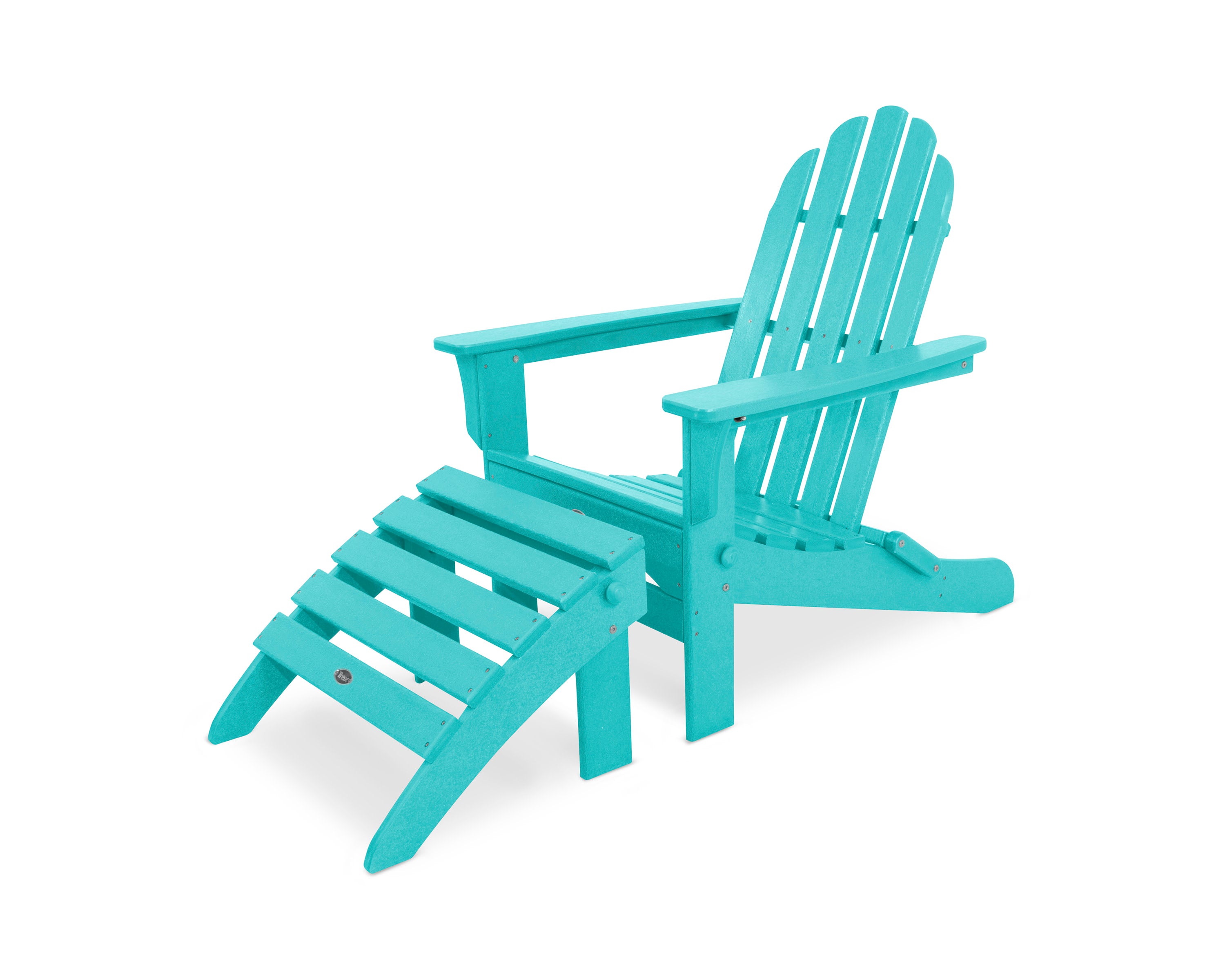 Cape Cod 2-Piece Folding Adirondack Seating Set in Aruba
