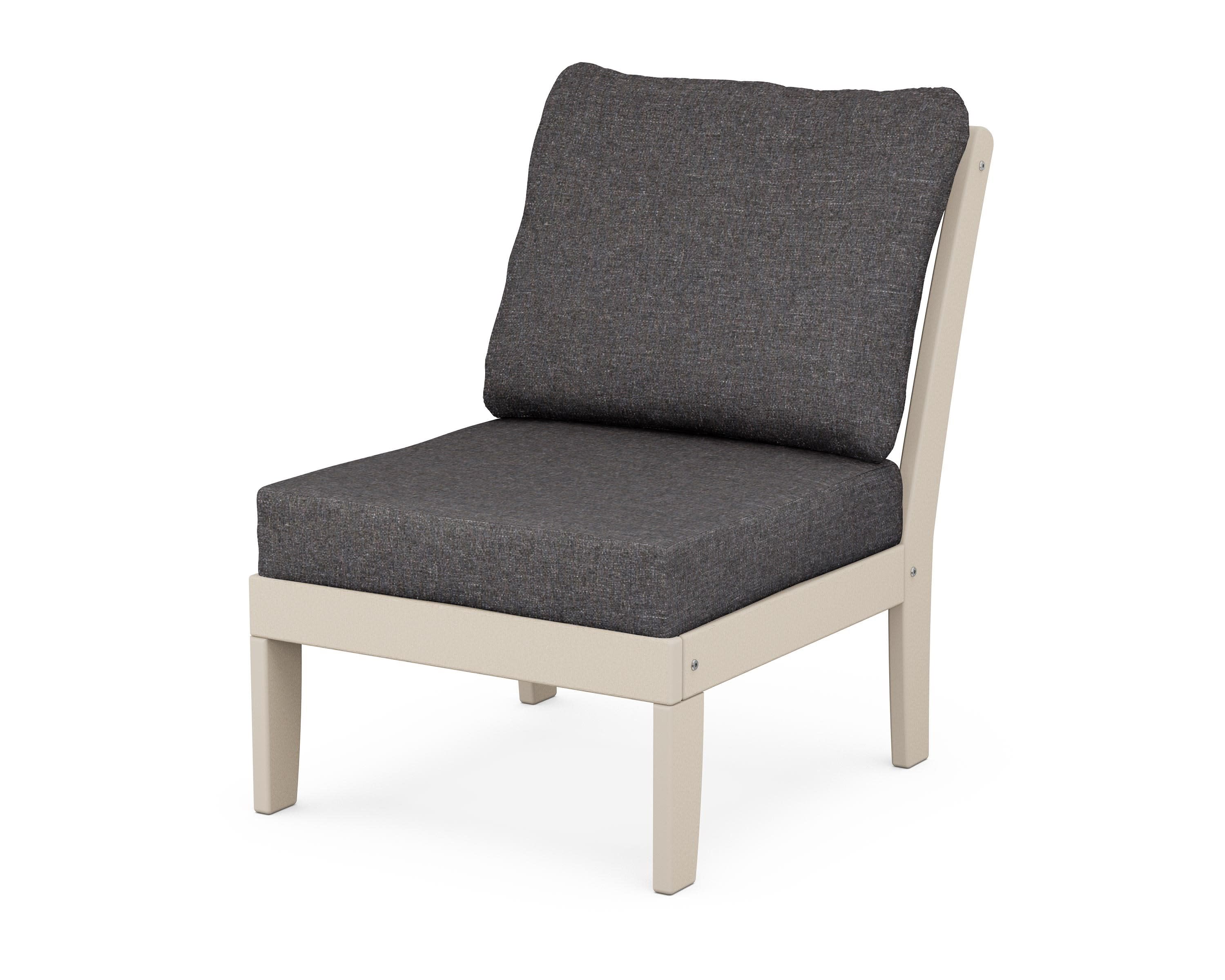 Yacht Club Modular Armless Chair in Sand Castle / Ash Charcoal