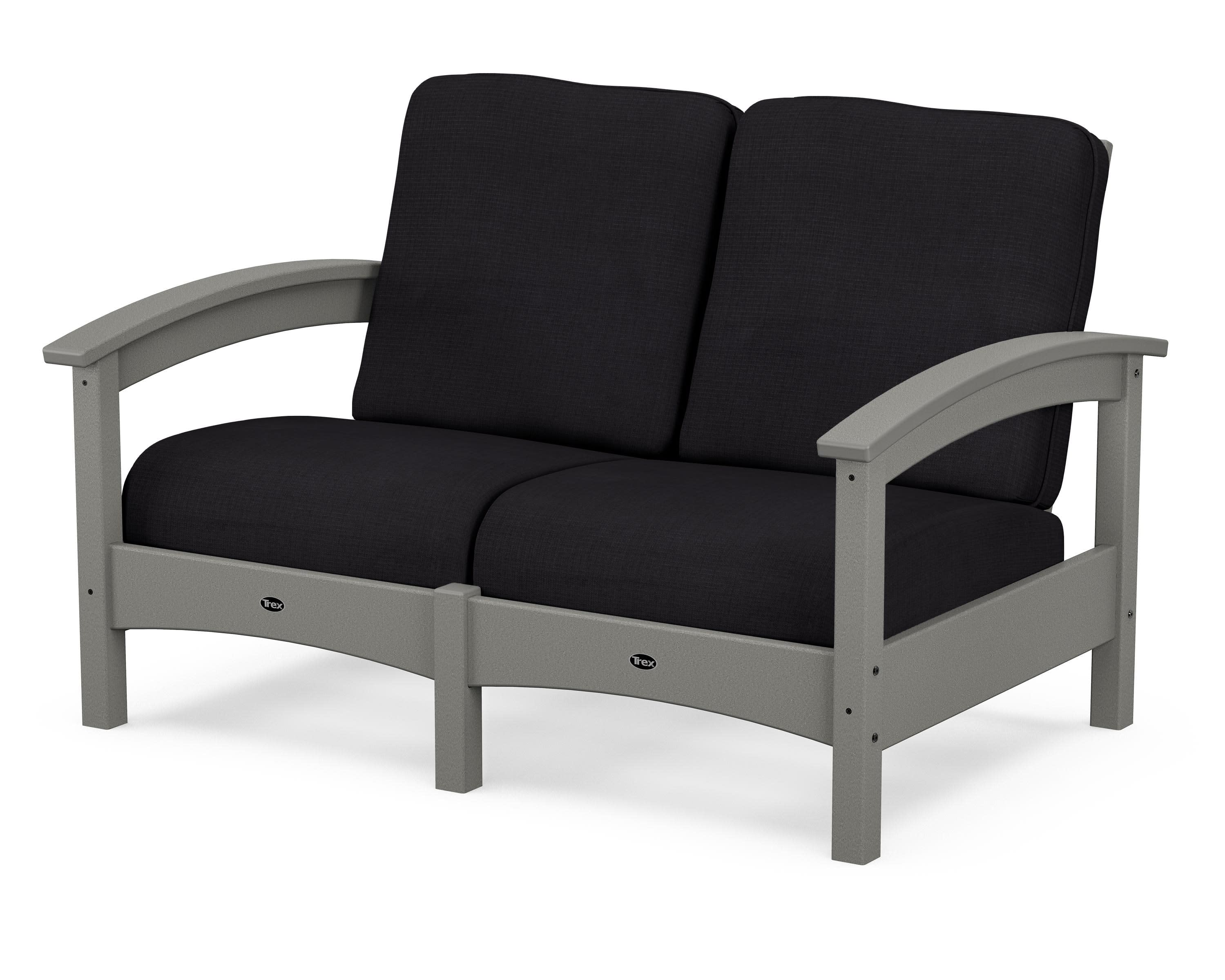 Rockport Club Loveseat in Stepping Stone / Midnight Linen