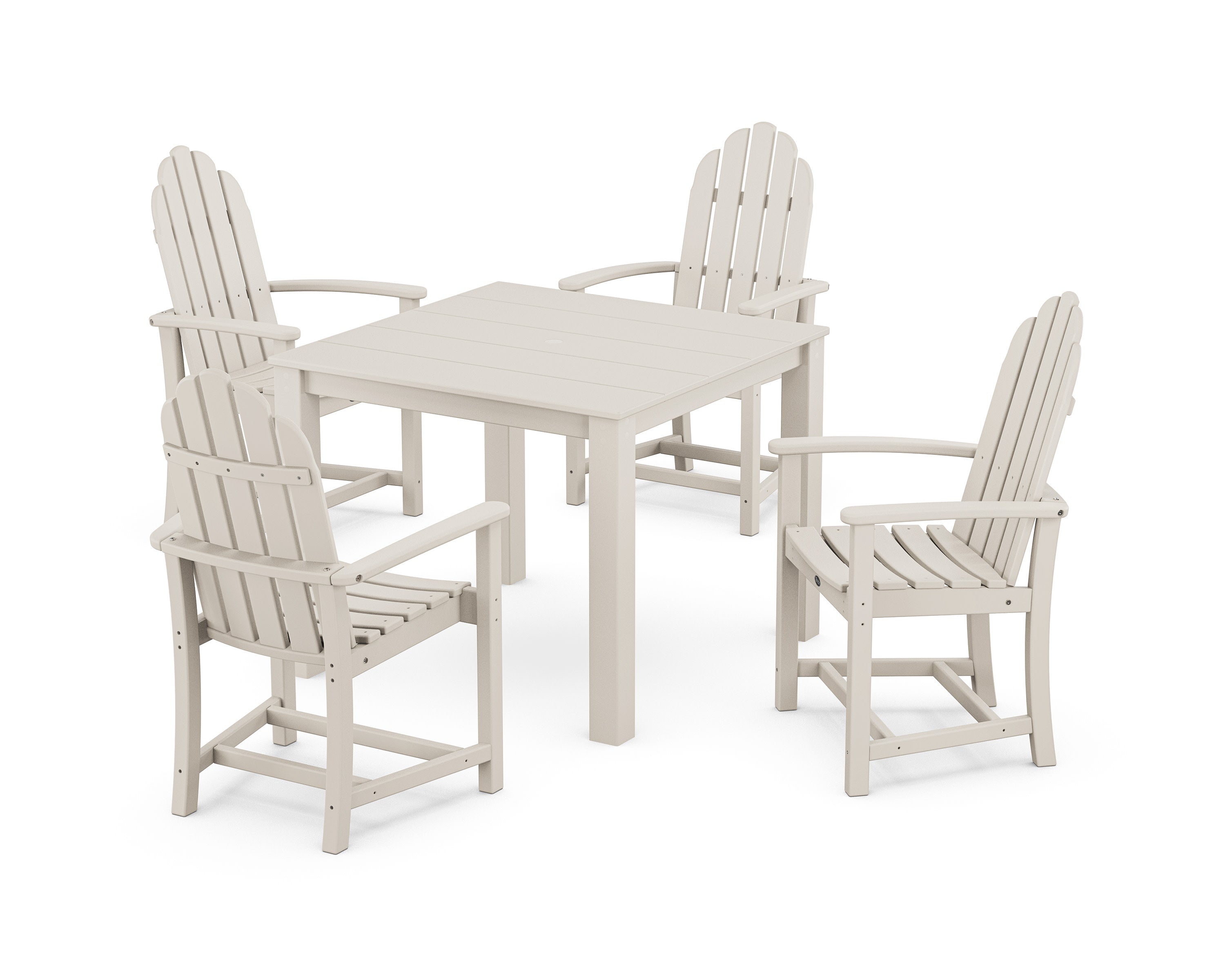 Cape Cod Adirondack 5-Piece Parsons Dining Set in Sand Castle