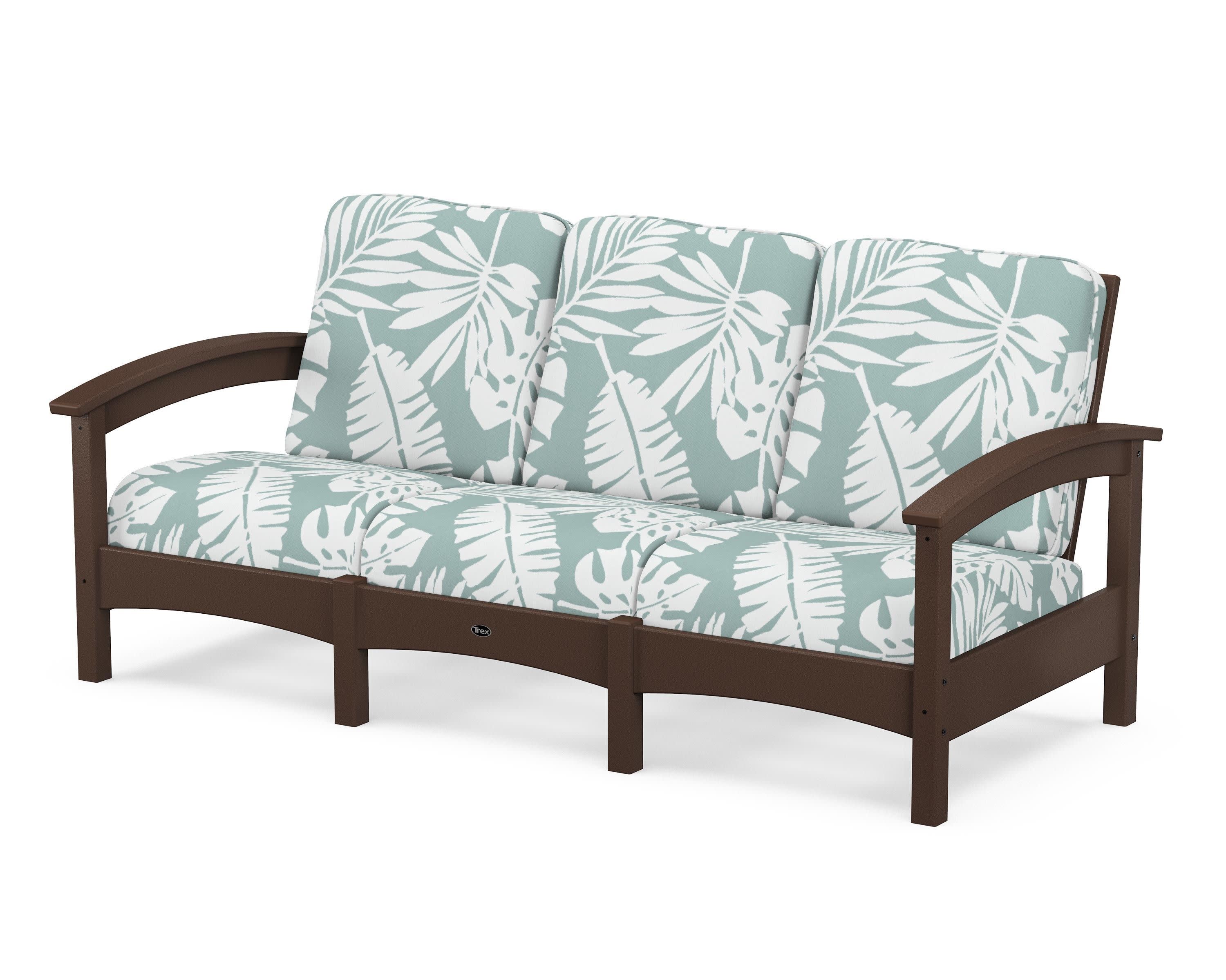 Rockport Club Sofa in Vintage Lantern / Leaf Glacier Spa