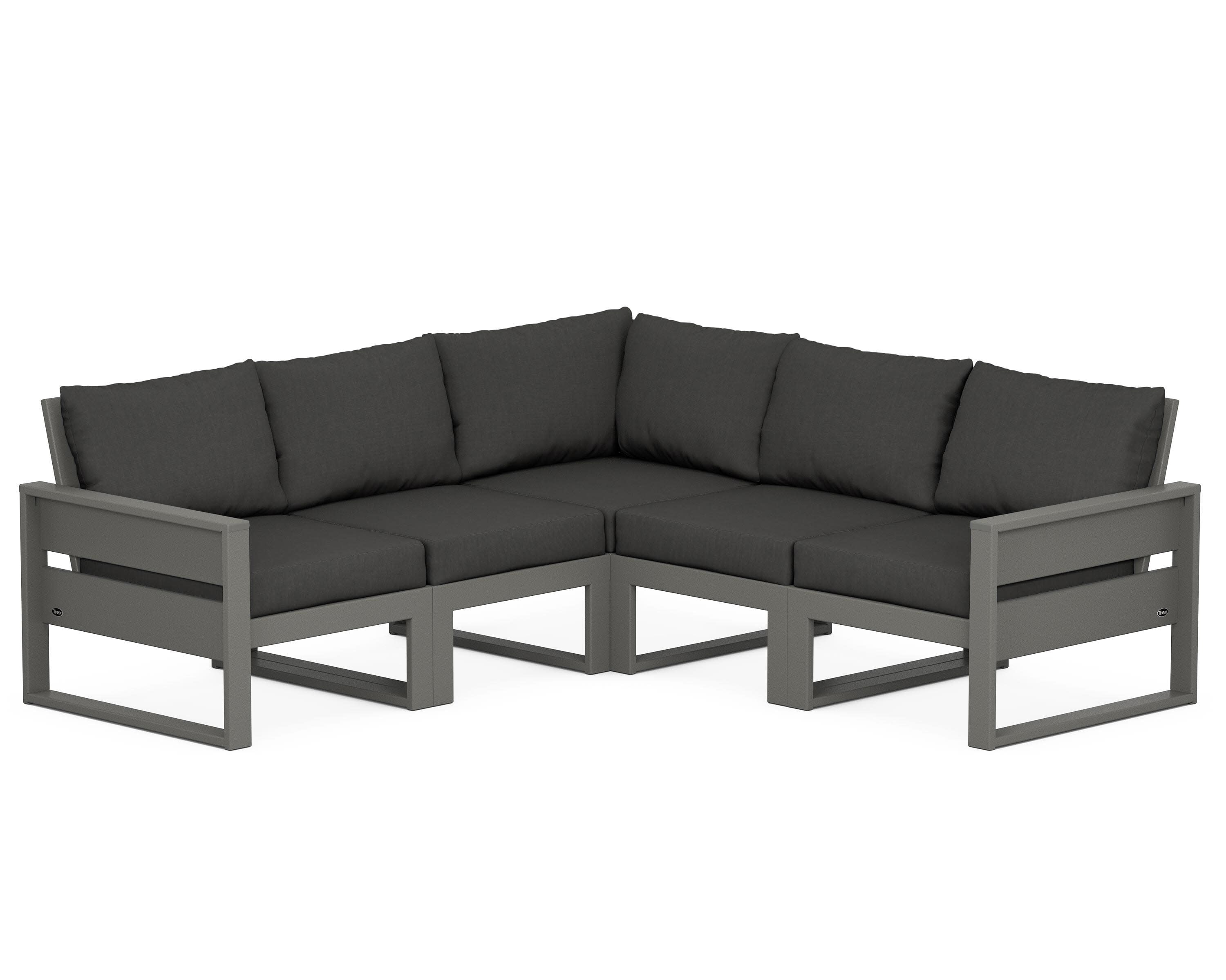 Eastport 5-Piece Sectional in Stepping Stone / Spectrum Carbon