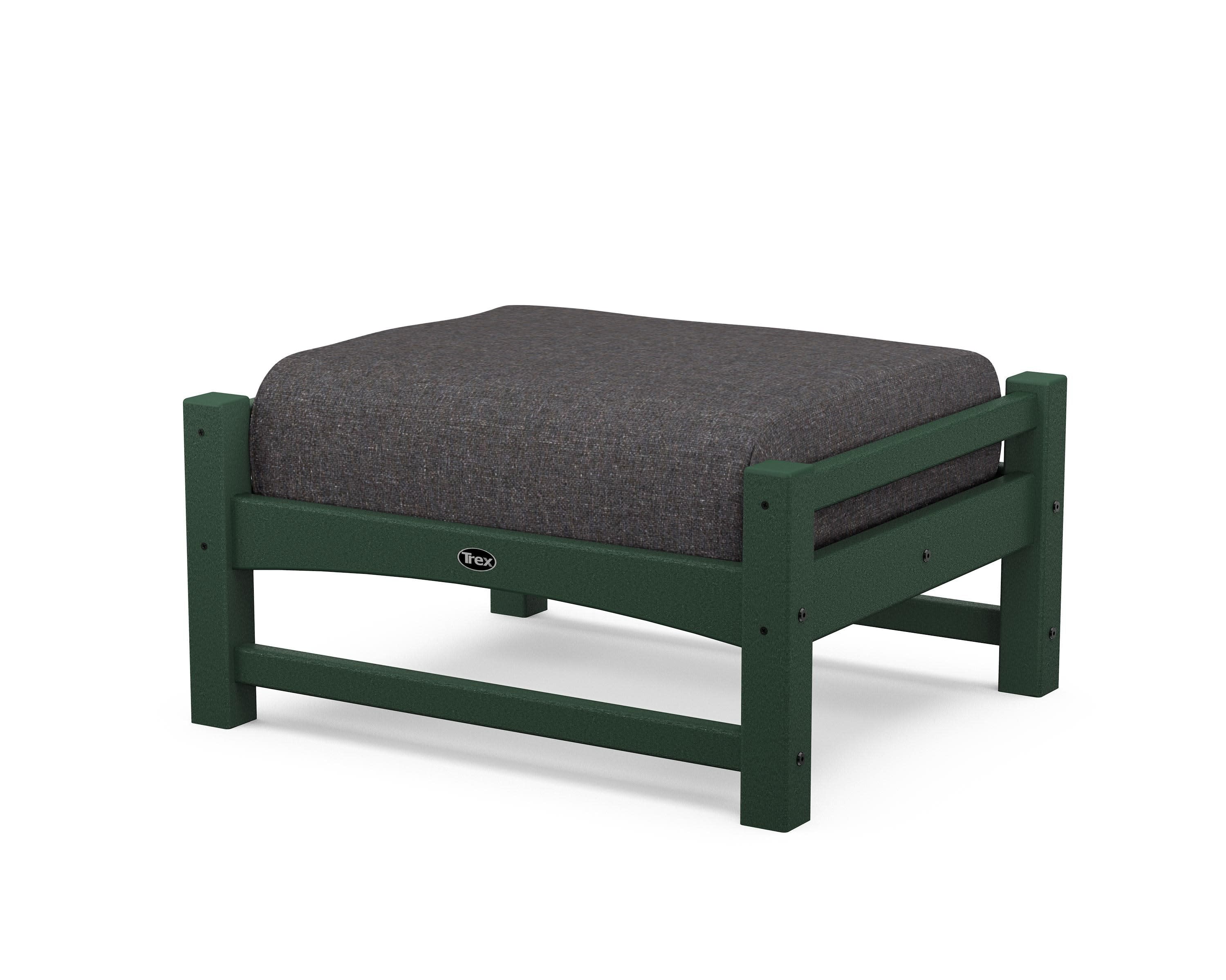 Rockport Club Ottoman in Rainforest Canopy / Ash Charcoal