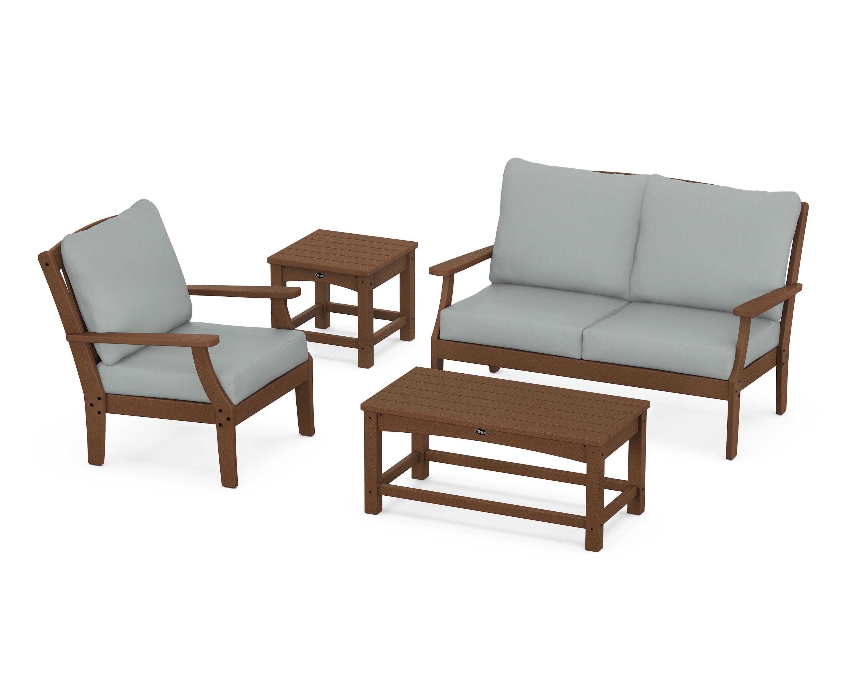 Yacht Club 4-Piece Deep Seating Set in Tree House / Spa