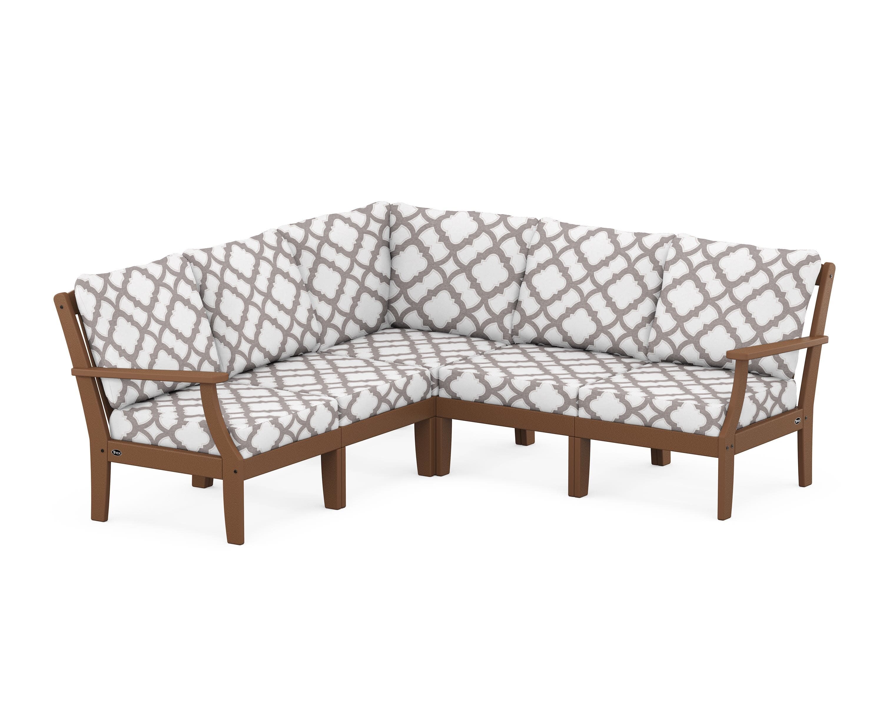Yacht Club Modular 5-Piece Deep Seating Set in Tree House / Trellis Grey Mist