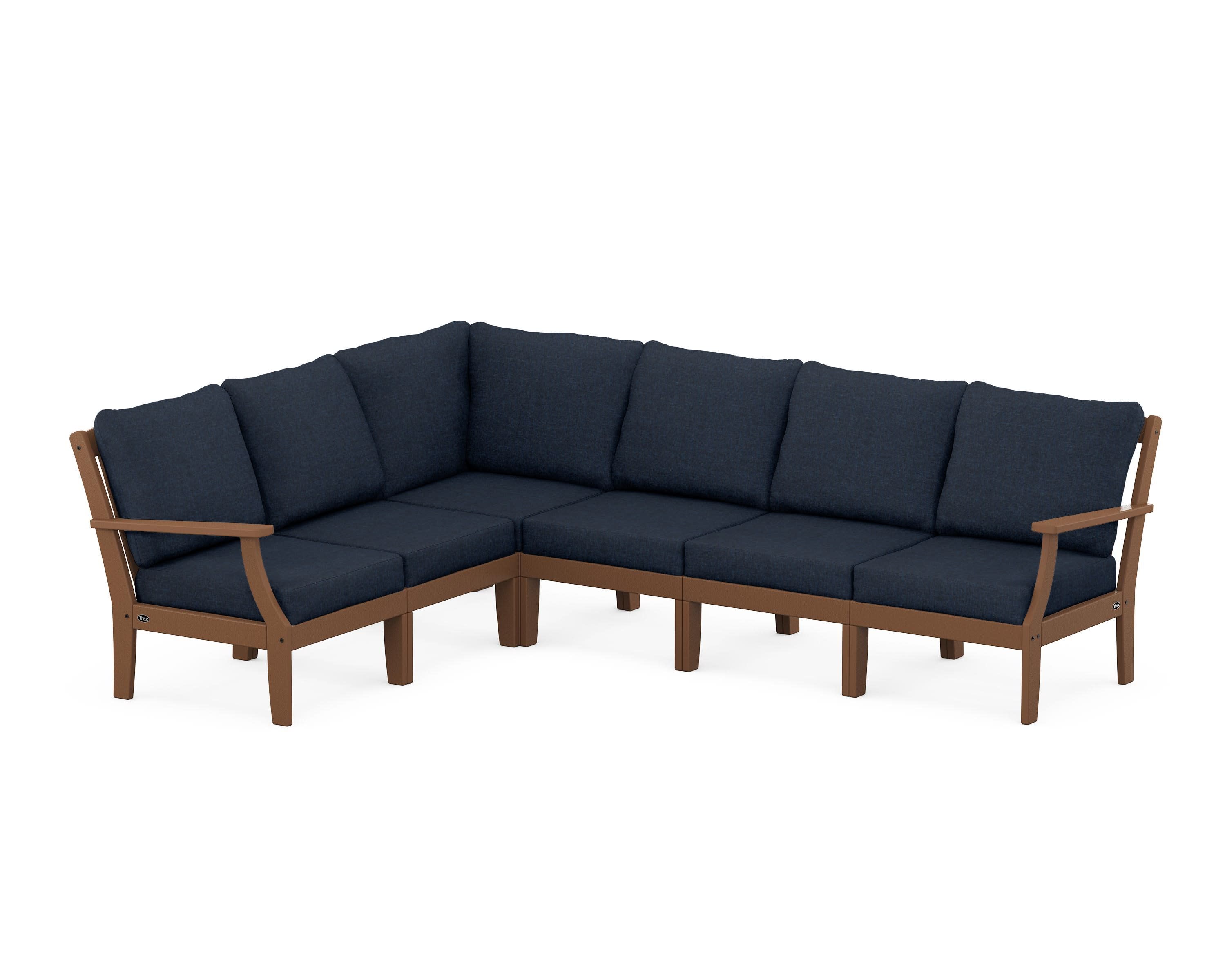 Yacht Club Modular 6-Piece Deep Seating Set in Tree House / Marine Indigo