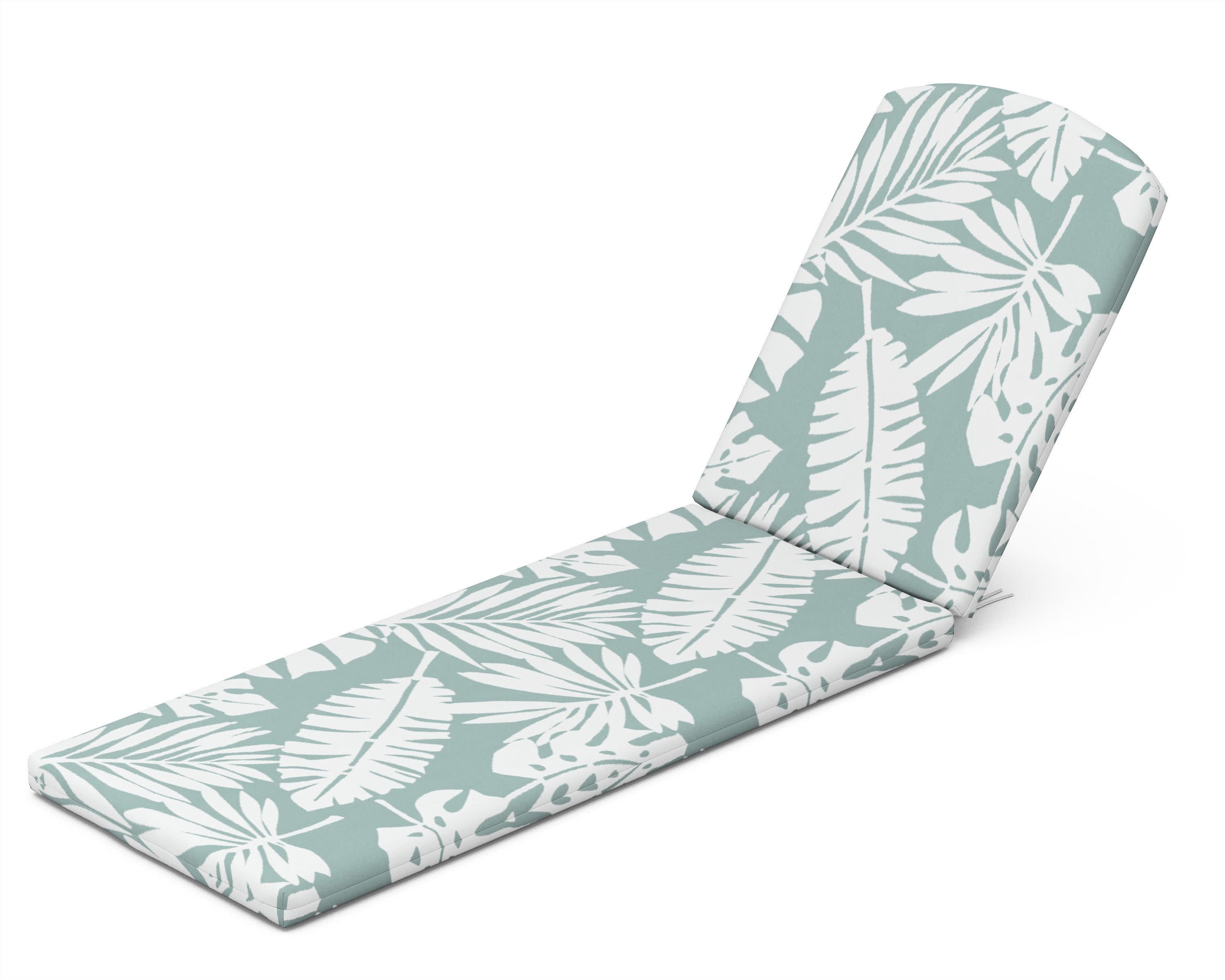 Chaise Cushion - 77"D x 21.25"W x 2.5"H in Leaf Glacier Spa