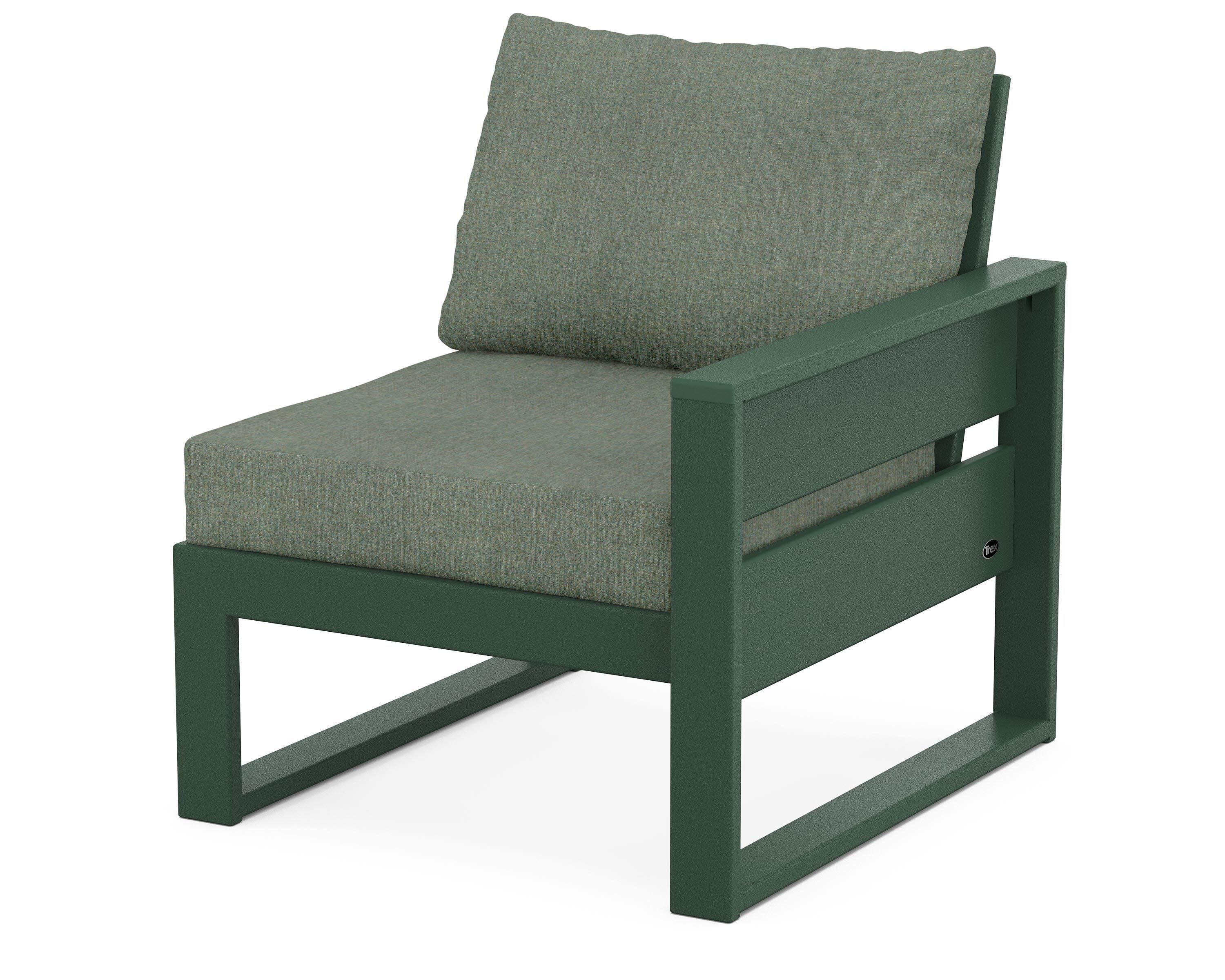 Eastport Modular Right Arm Chair in Rainforest Canopy / Cast Sage